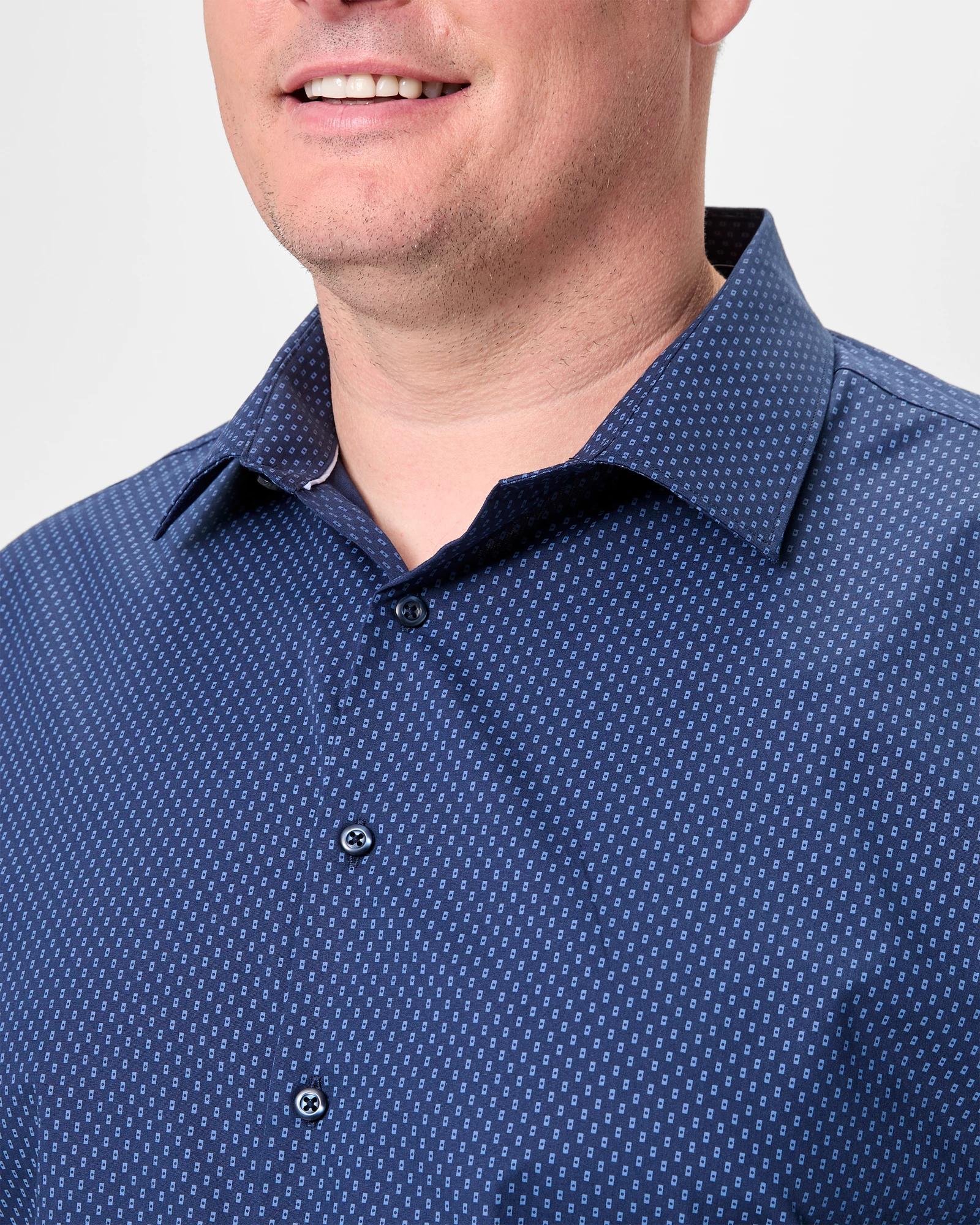 5 Target Plus Size Long Sleeve Micro Geo Print Shirt NAVY MICRO GEO, 5 of 5