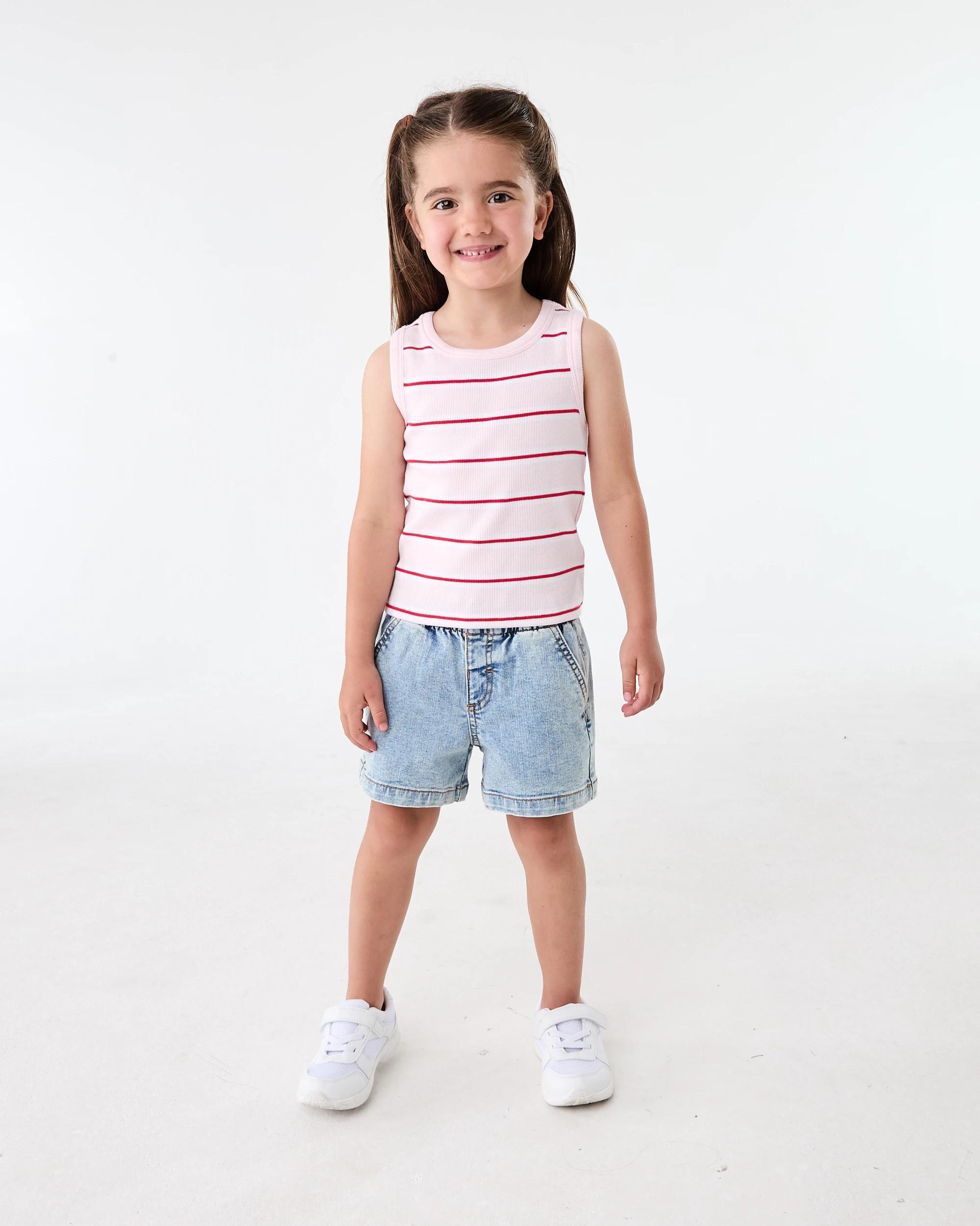 5 Rib Tank Top Pnk Stripe, 5 of 6