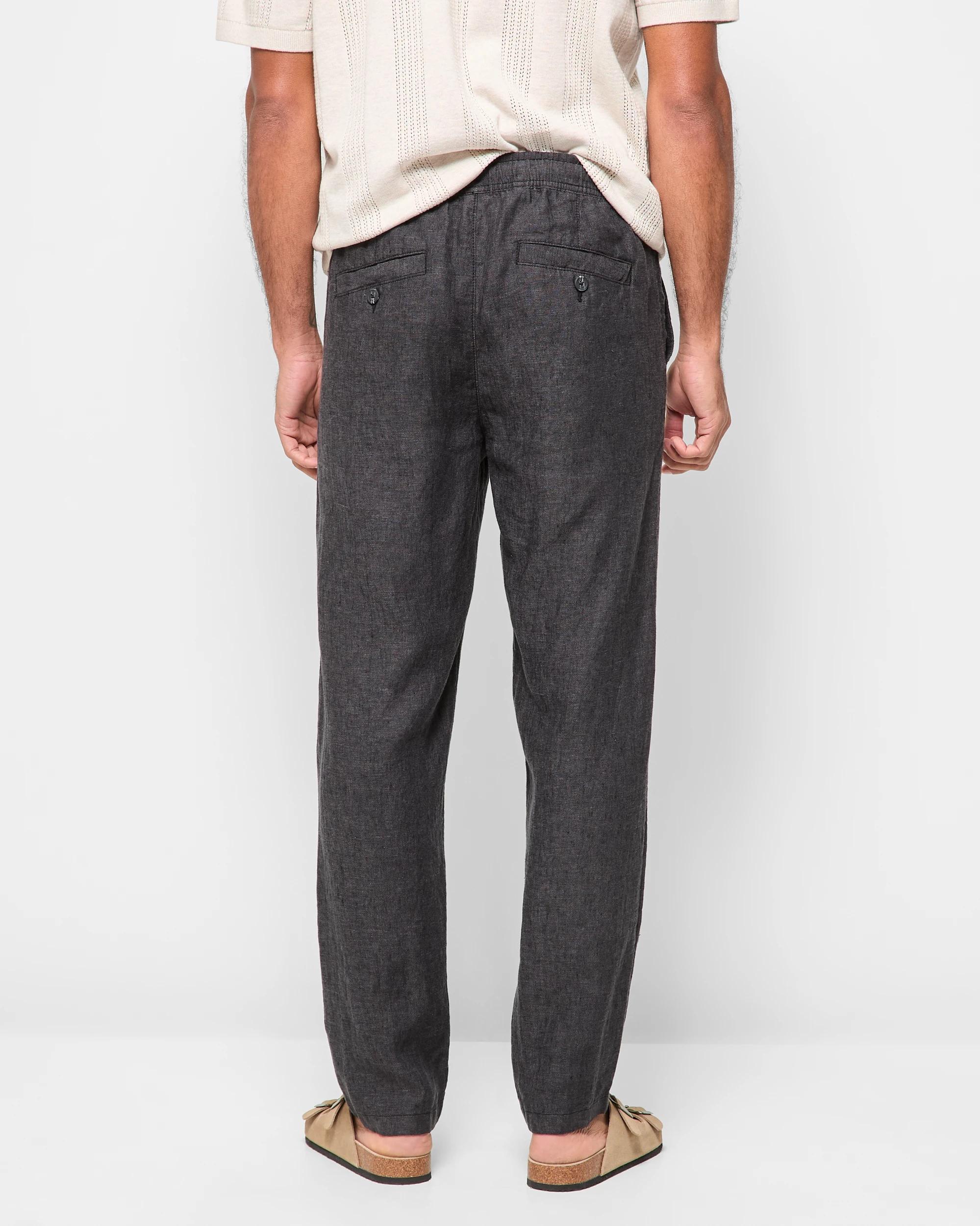 4 Target European Linen Pants BLACK, 4 of 5