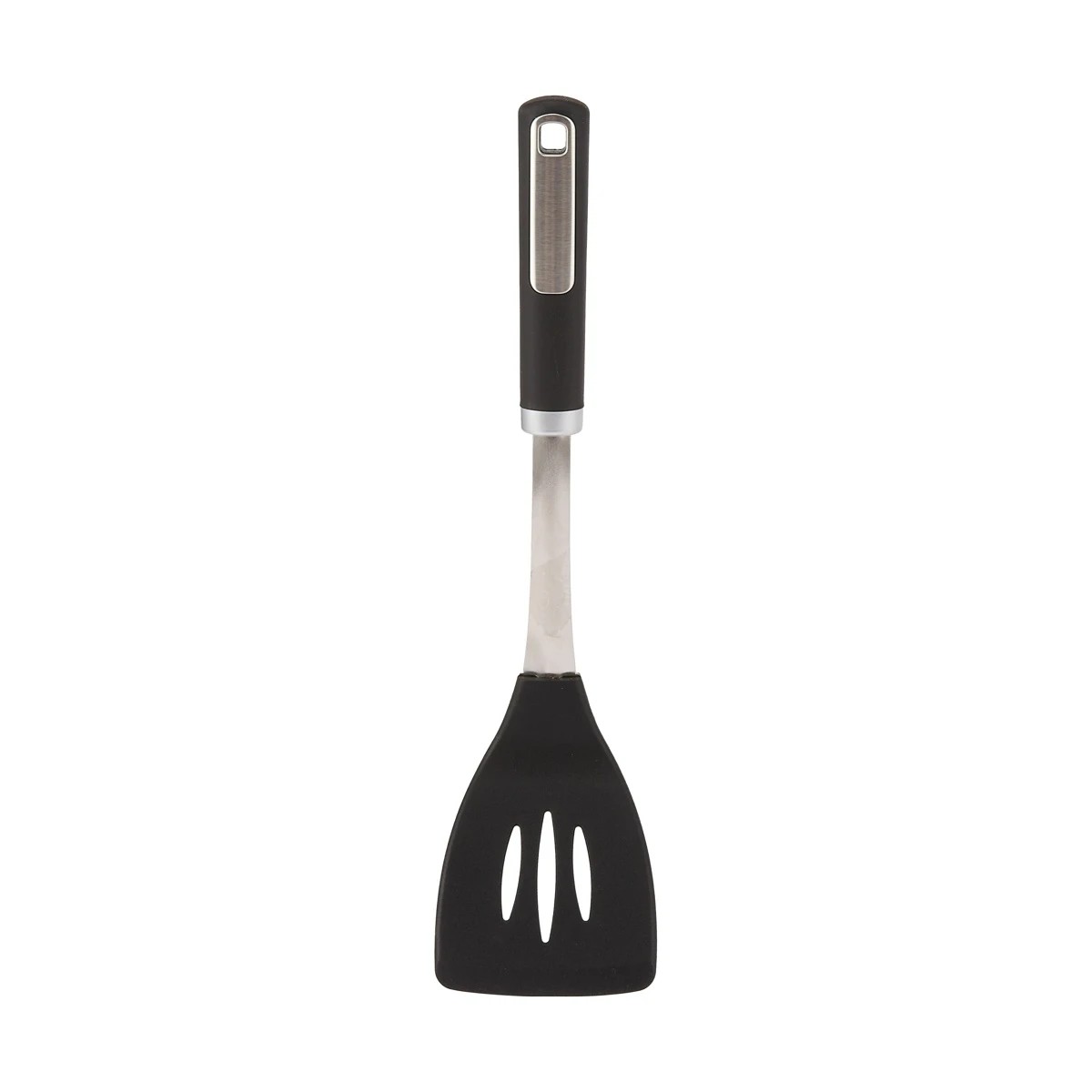 1 Silicone and Stainless Steel Slotted Turner with Soft Touch Handle, 1 of 5