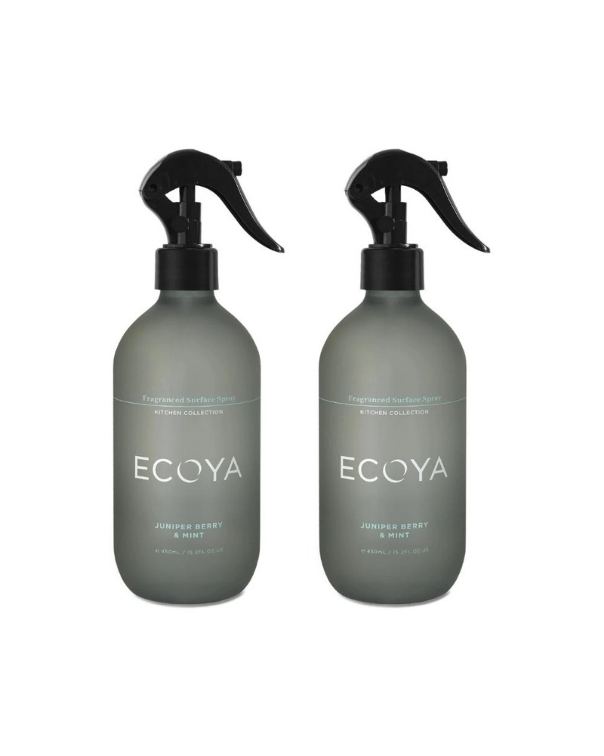 1 Ecoya Juniper Berry & Mint 450ml Fragranced Surface Spray Pack of  2 - Blue, 1 of 1