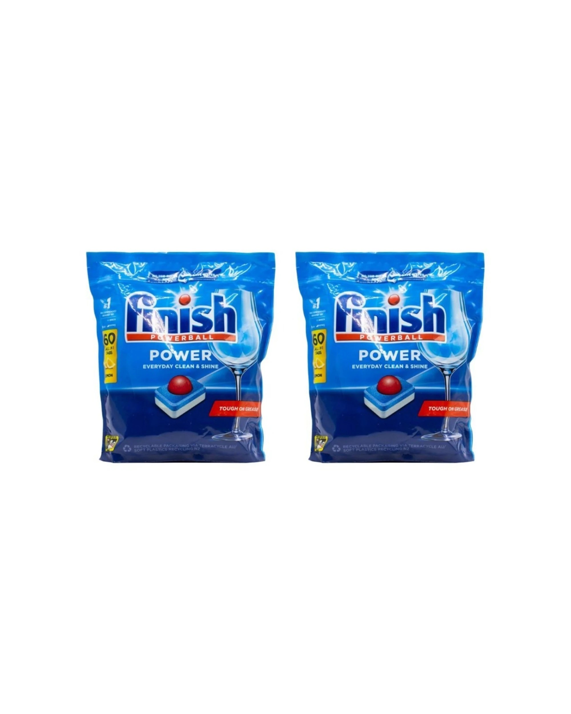 1 Finish Dishwasher Tablets Powerball All-In-One Lemon 2x 60pc 120 Pack., 1 of 3