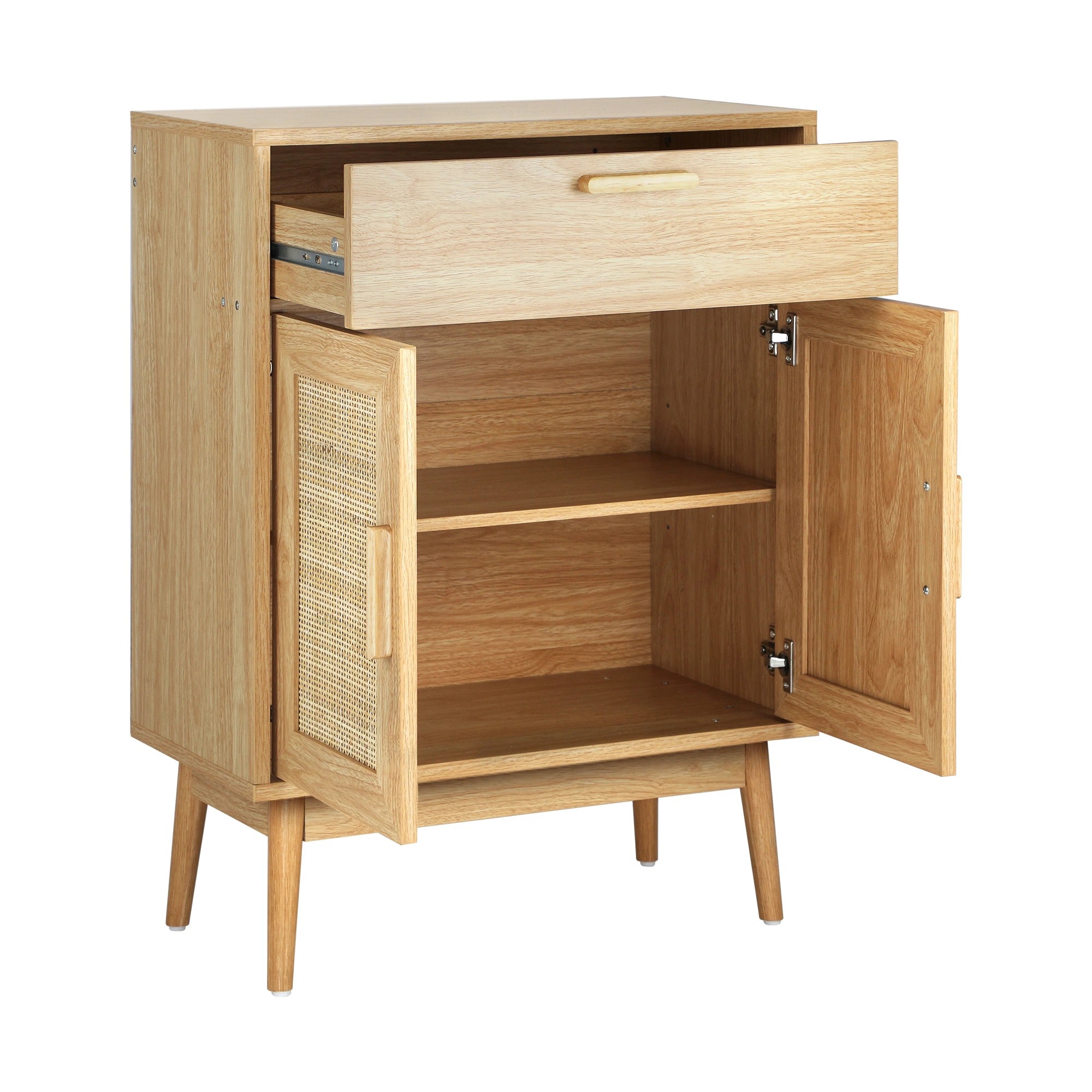 9 Oikiture 2x Buffet Sideboard Rattan Cupboard Cabinet - Natural, 9 of 9