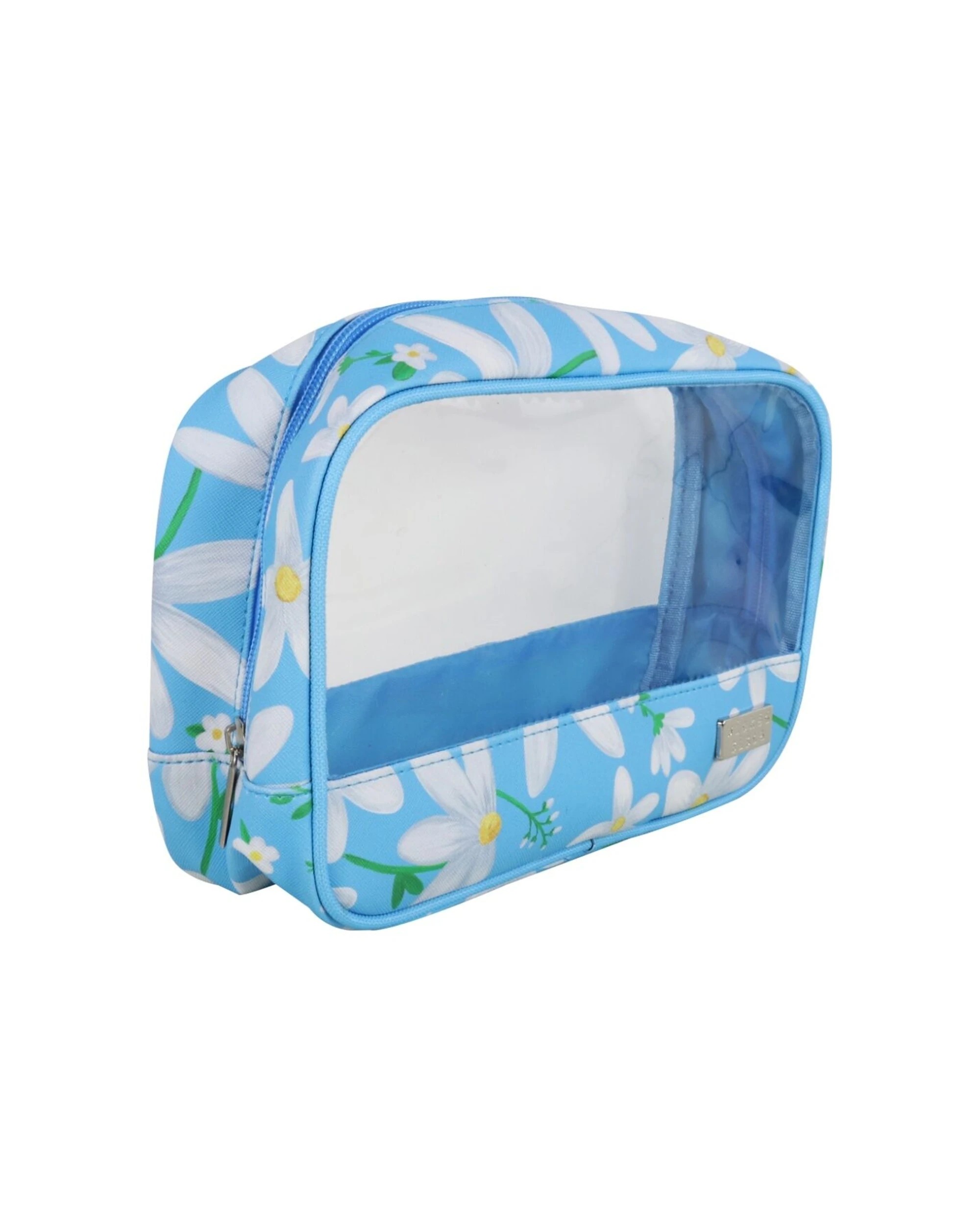 2 Wicked Sista Cos Bag Cosmetic Makeup Organiser Daisy - Clear, 2 of 2
