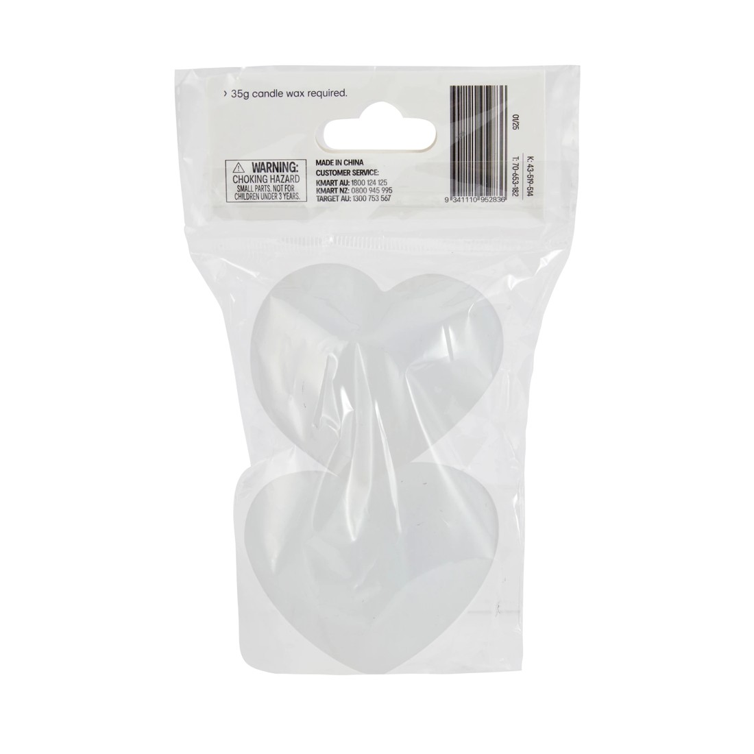 3 2 Pack Candle Making Mould - Heart, 3 of 3