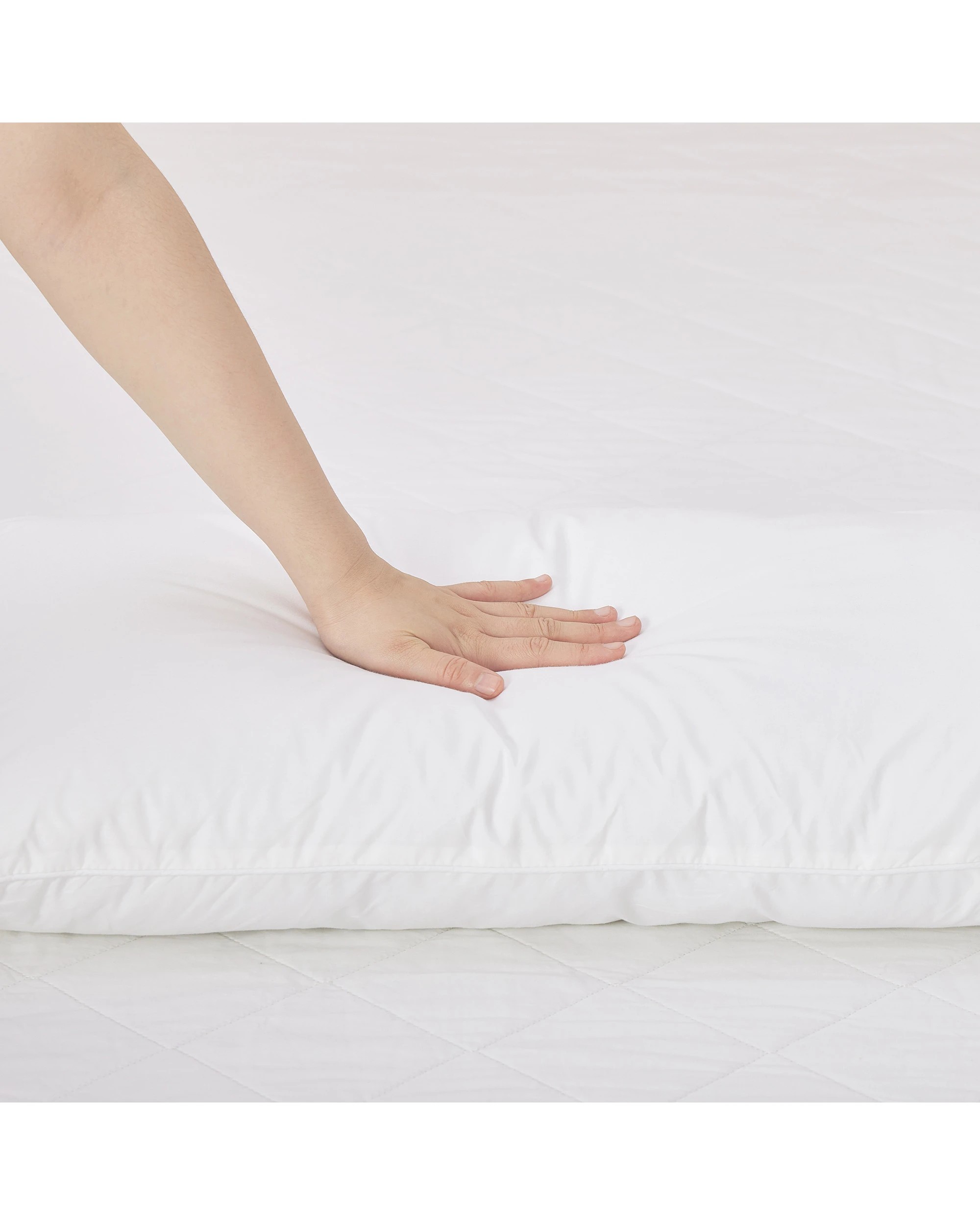 4 Dreamaker Cotton Cover Bamboo Blend Pillow High Profile Twin Pack - White, 4 of 7