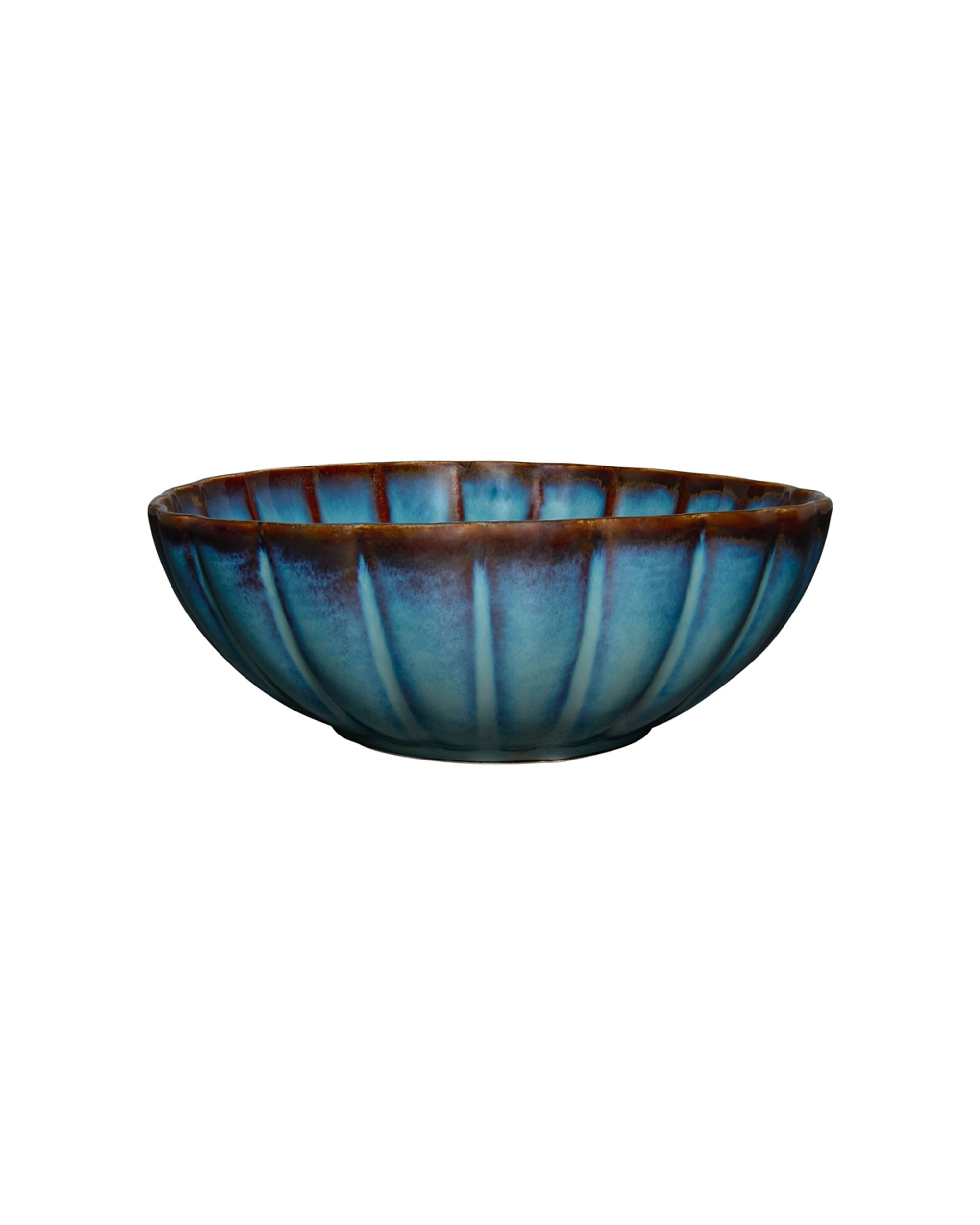 3 Casa Domani Solare Stoneware Bowl 16.5 x 6 cm Durable Blue Serveware - Blue, 3 of 4