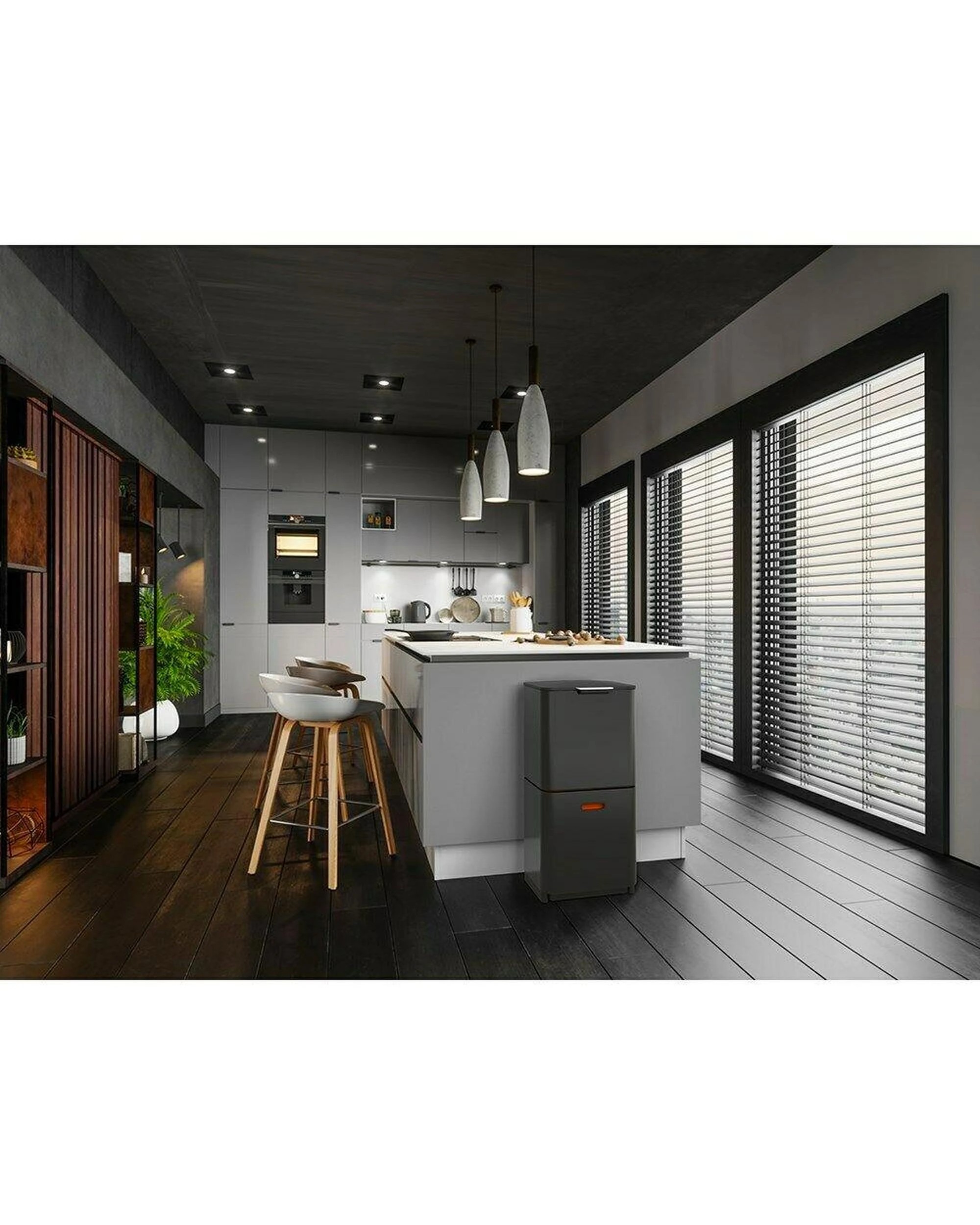 9 Joseph Joseph Totem Max Waste Separation 60L Bin Black 30106, 9 of 9