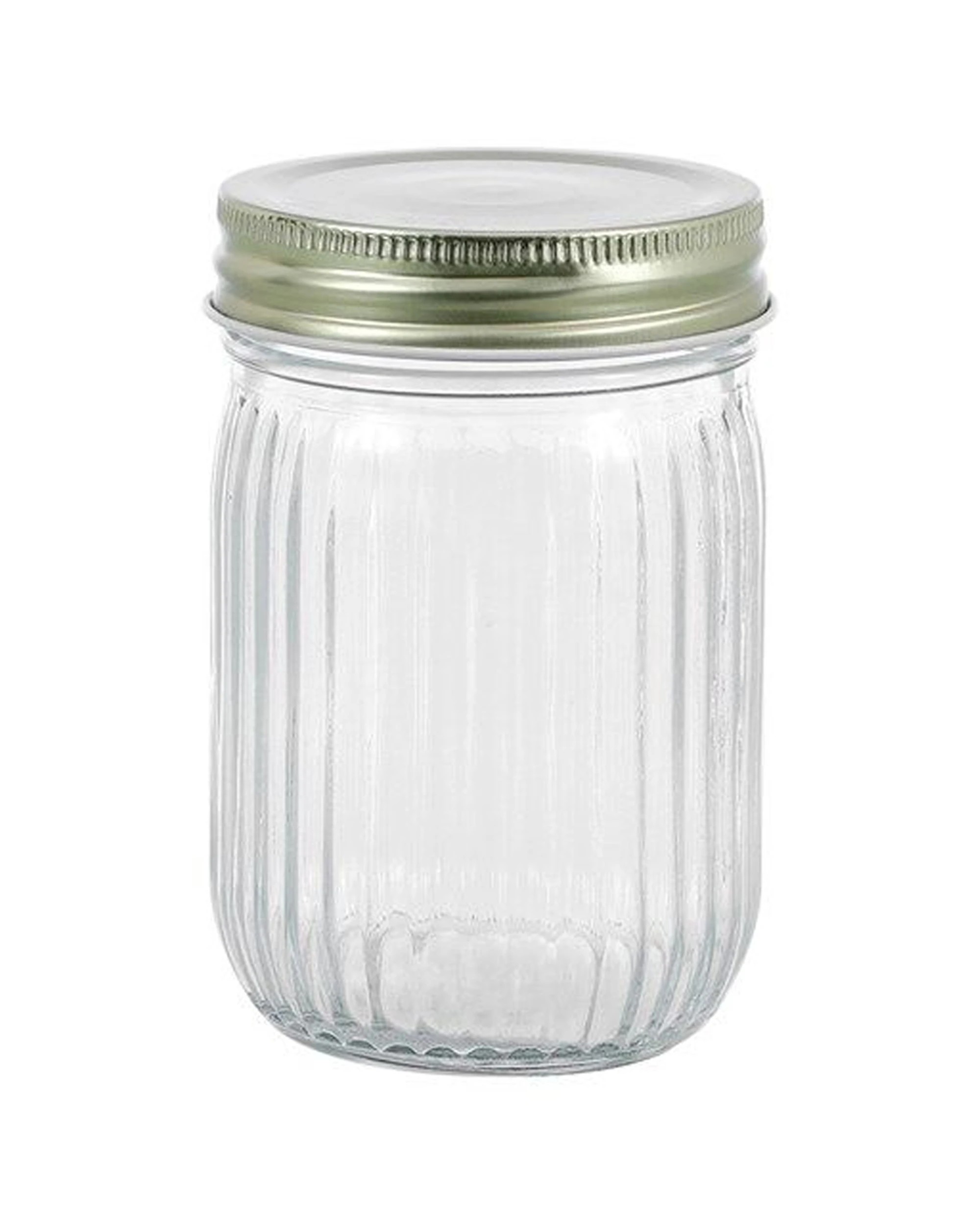 3 Lemon & Lime Roma Ribbed Conserve Glass Jar With Air-tight Screw Lid 300ml
 - Gold, 3 of 4