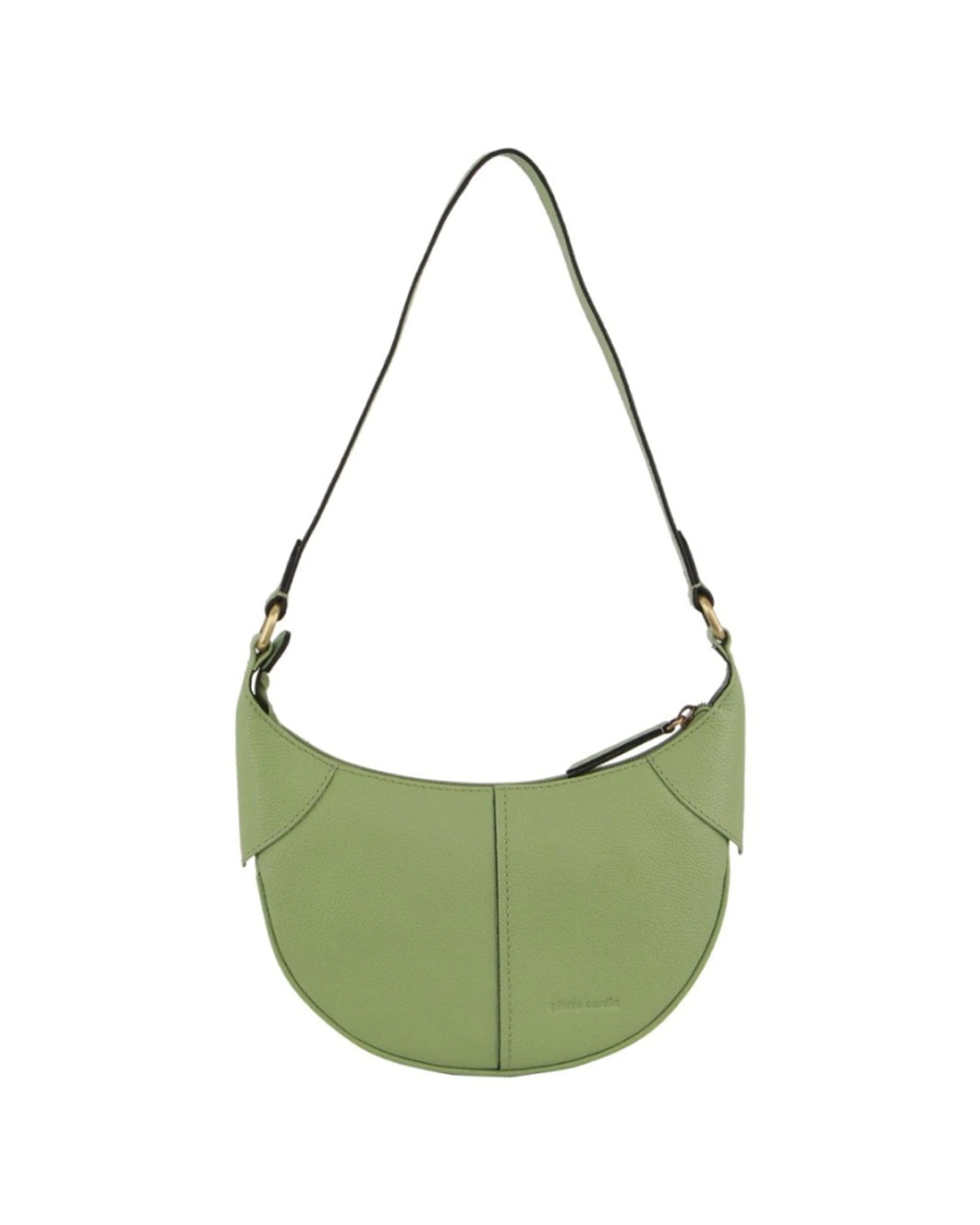 3 Pierre Cardin Women's Leather Crescent Shoulder Hobo Bag 26x23 cm Jade - Green, 3 of 3