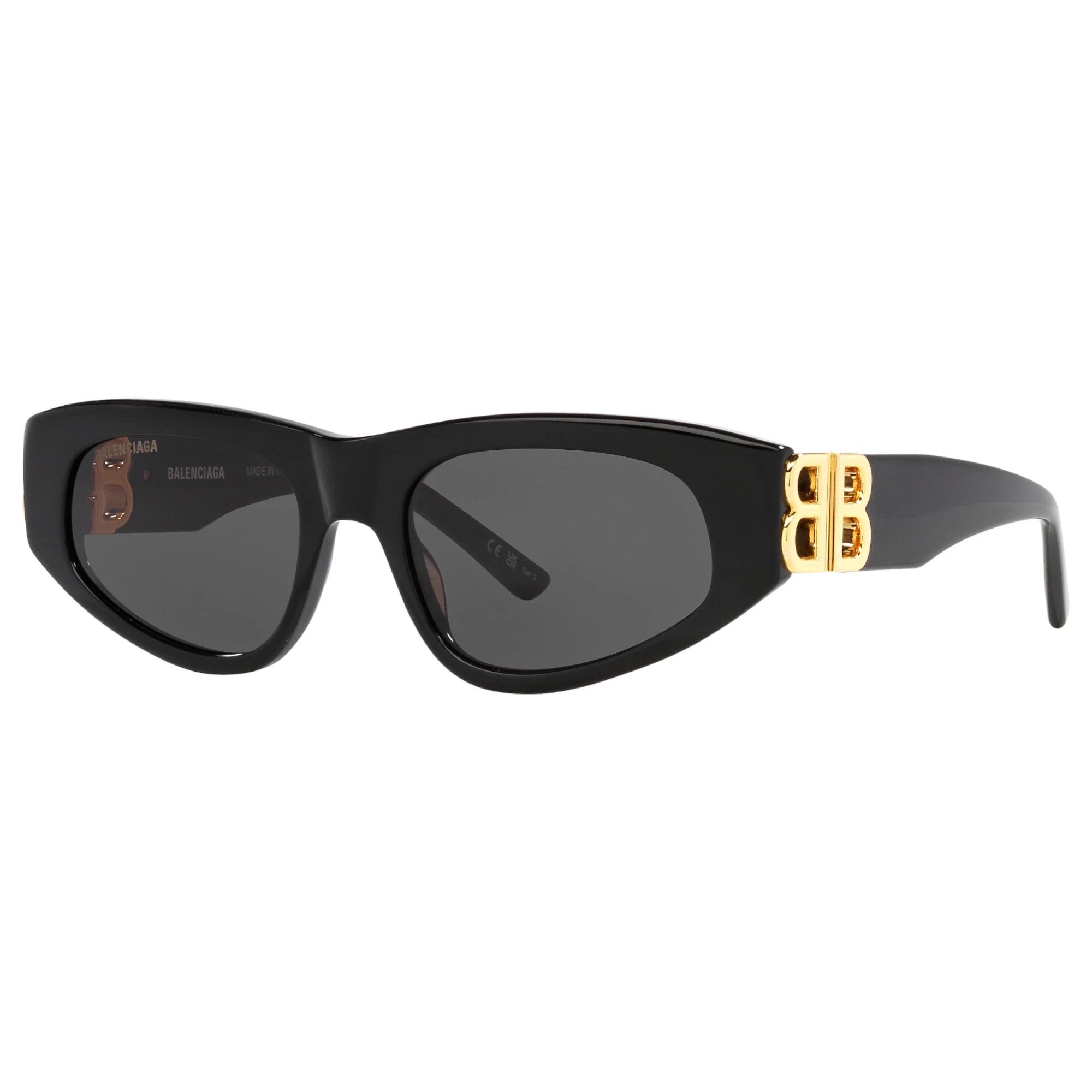 1 Balenciaga Womens Sunglasses Bb0095S Black/ Gold/Grey Sunnies BLACK/GOLD/GREY, 1 of 3