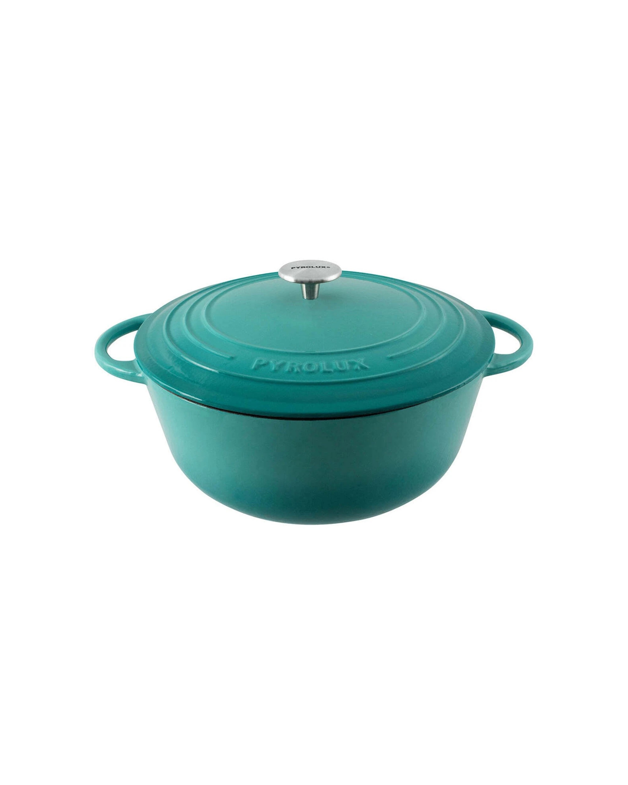 1 Pyrolux Pyrochef 24cm 4L Cast Iron Round French Oven Casserole With Lid - Blue, 1 of 1