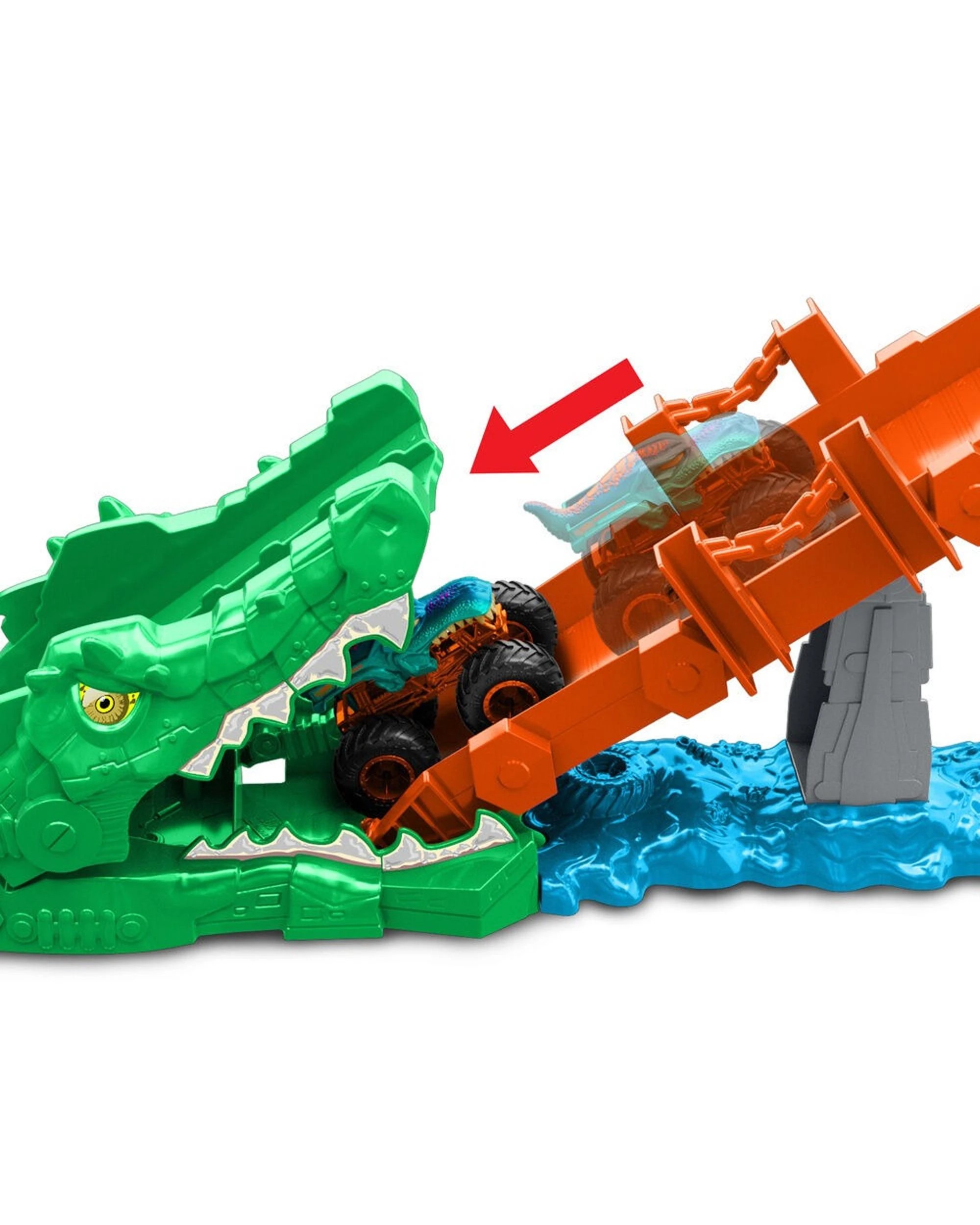 4 Hot Wheels Monster Trucks Crocodile Crash Challenge, 4 of 4