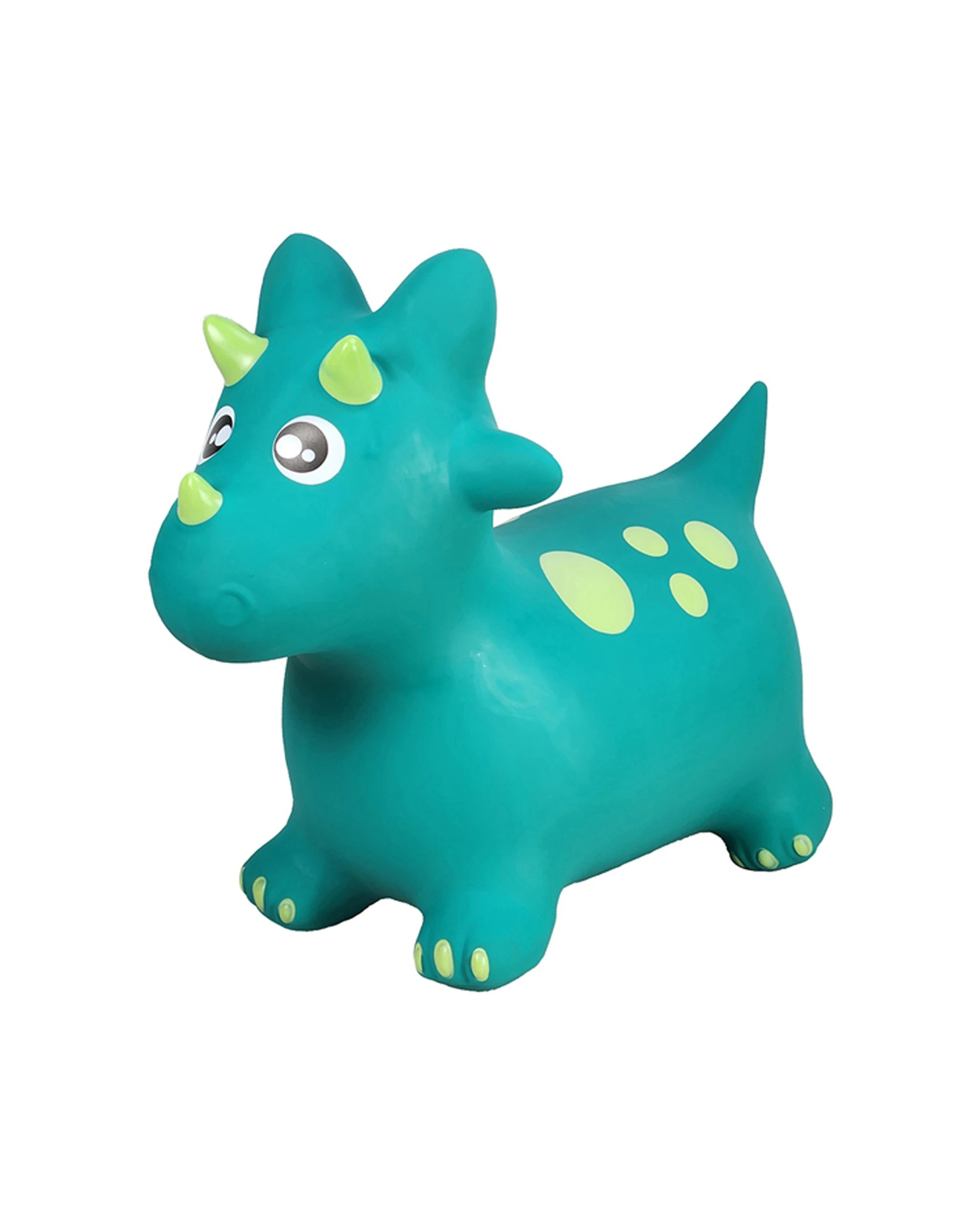 1 Kaper Kidz Bouncy Rider Spike The Triceratops Kids Ride On Toy 12m Teal Colour - Green, 1 of 7