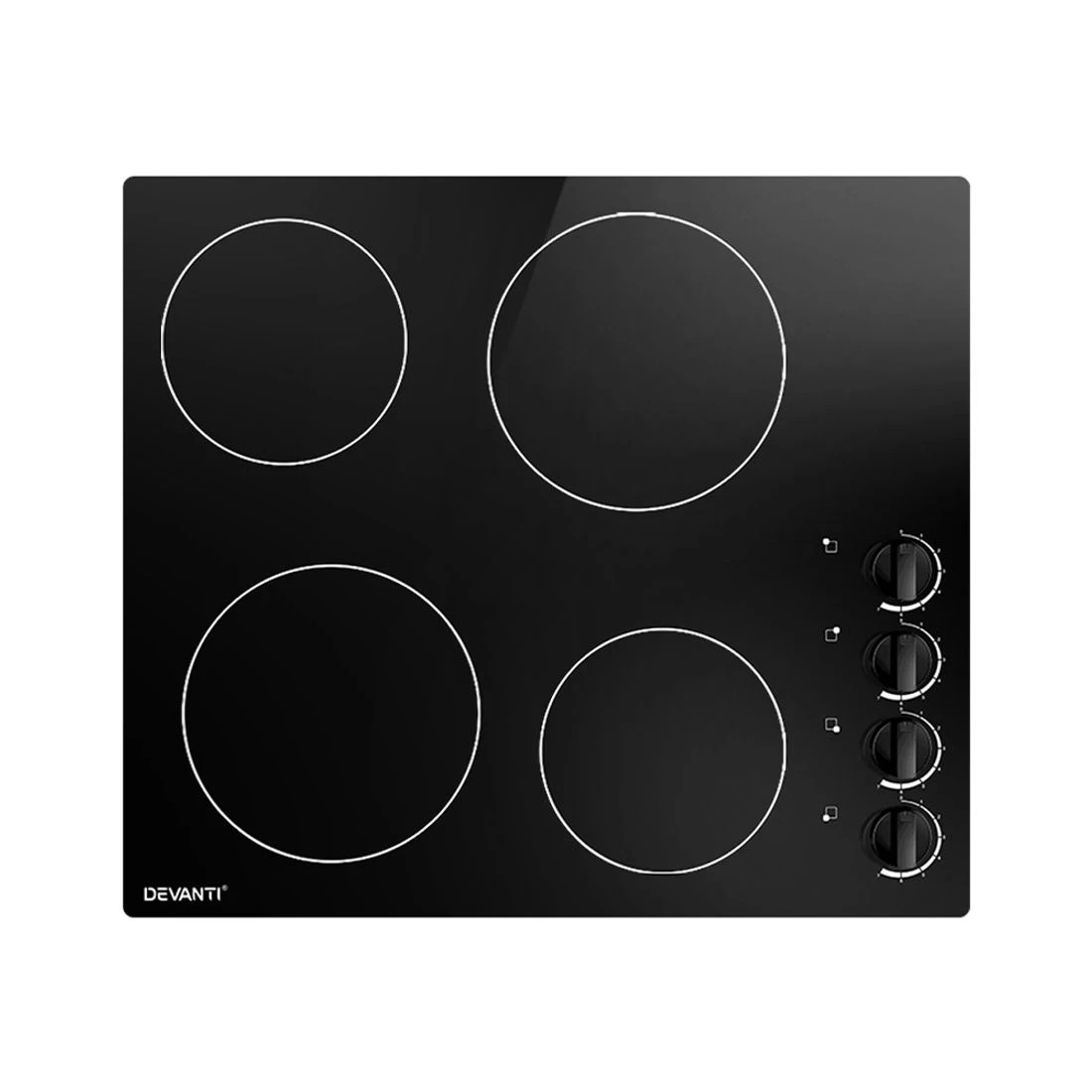 2 Devanti Electric Ceramic Cooktop 60cm - Black, 2 of 5