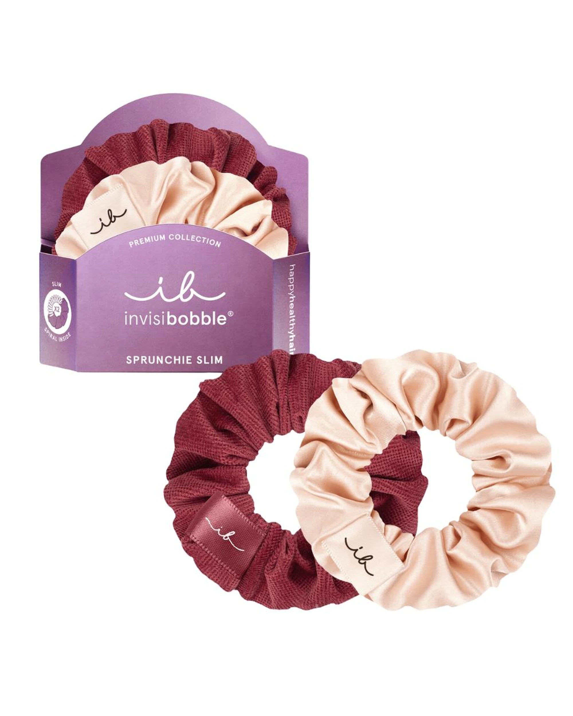 1 Invisibobble Sprunchie Slim Premium Spiral Scrunchie 2Pk - You Make Me Blush - Multi, 1 of 1