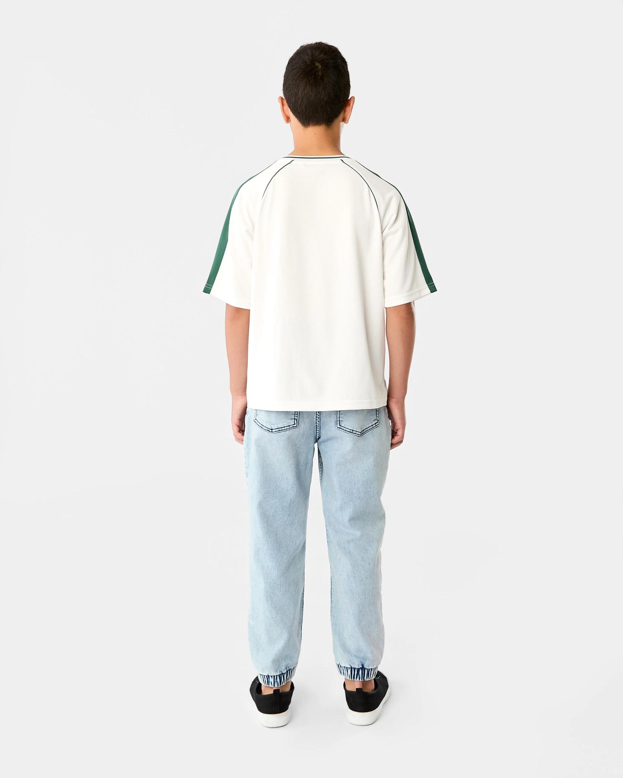 8 Short Sleeve Oversized Mesh T-shirt Snw White, 8 of 8