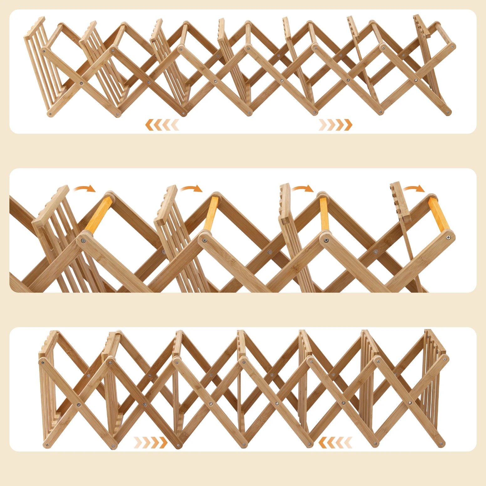 6 Artiss 7 Tier Bamboo Foldable Shoe Rack Organizer - Natural, 6 of 9