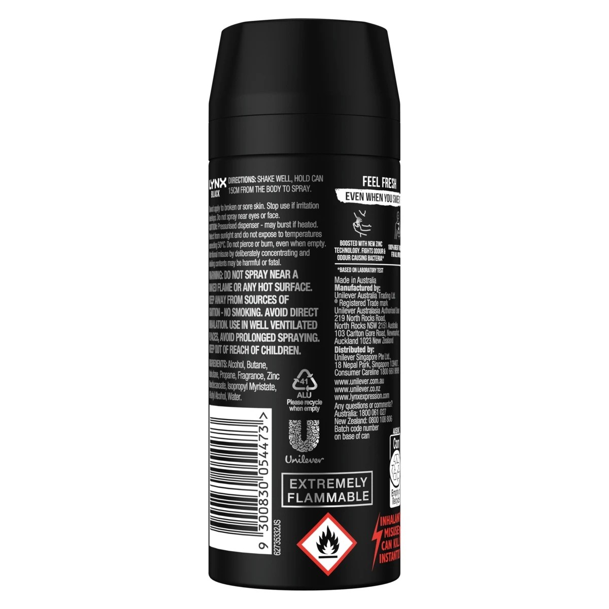 2 LYNX Black Deodorant Bodyspray - Frozen Pear and Cedar Wood Scented, 2 of 7