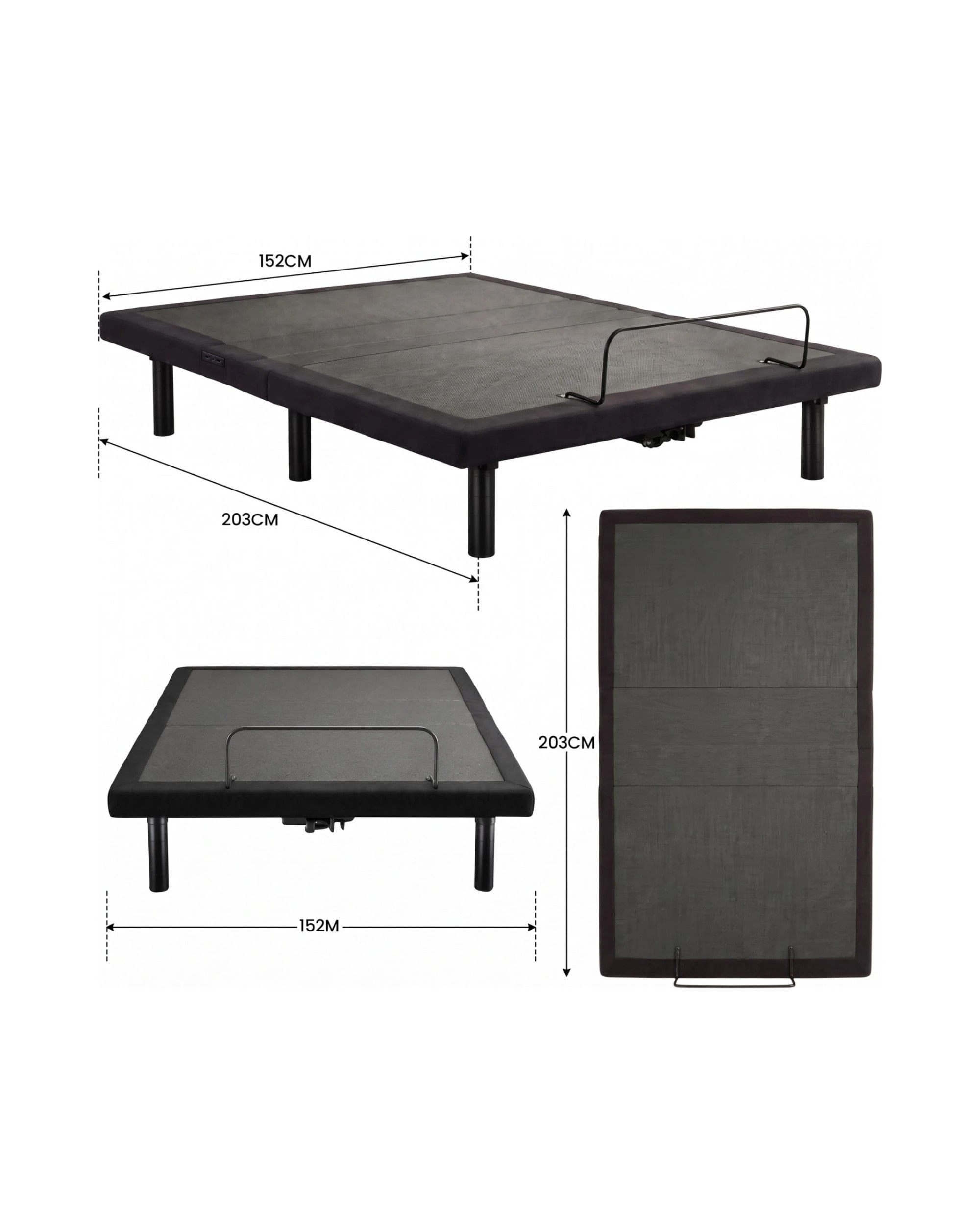 Therapedic Versa Adjustable Bed Frame Base with Wireless Remote and ...