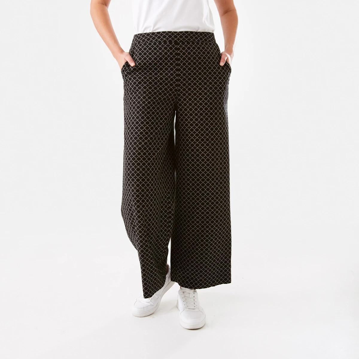 1 Textured Wide Leg Pants Otl Geo, 1 of 6