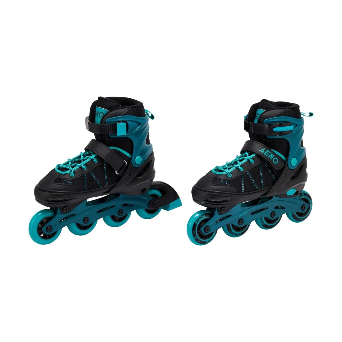 1 Inline Skates - Black and Teal, Size 5 to 7, 1 of 8
