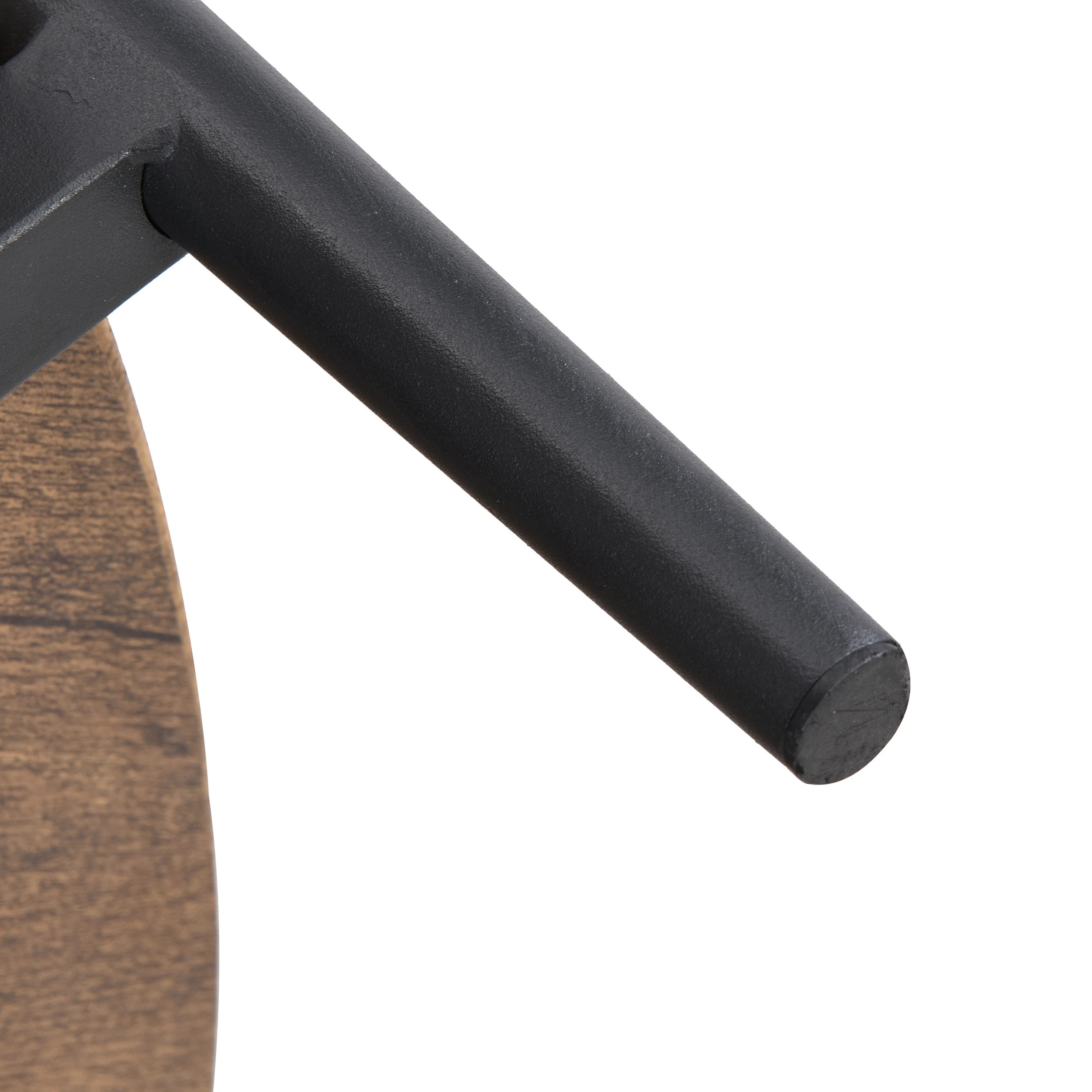 9 IHOMDEC 2-Tier Wooden Round Coffee Table - Brown, 9 of 10