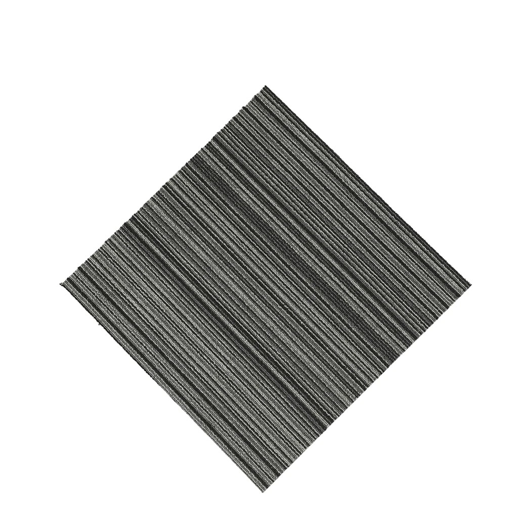 2 Marlow 20pcs 50x50cm Carpet Tiles Striped Pattern, 2 of 8