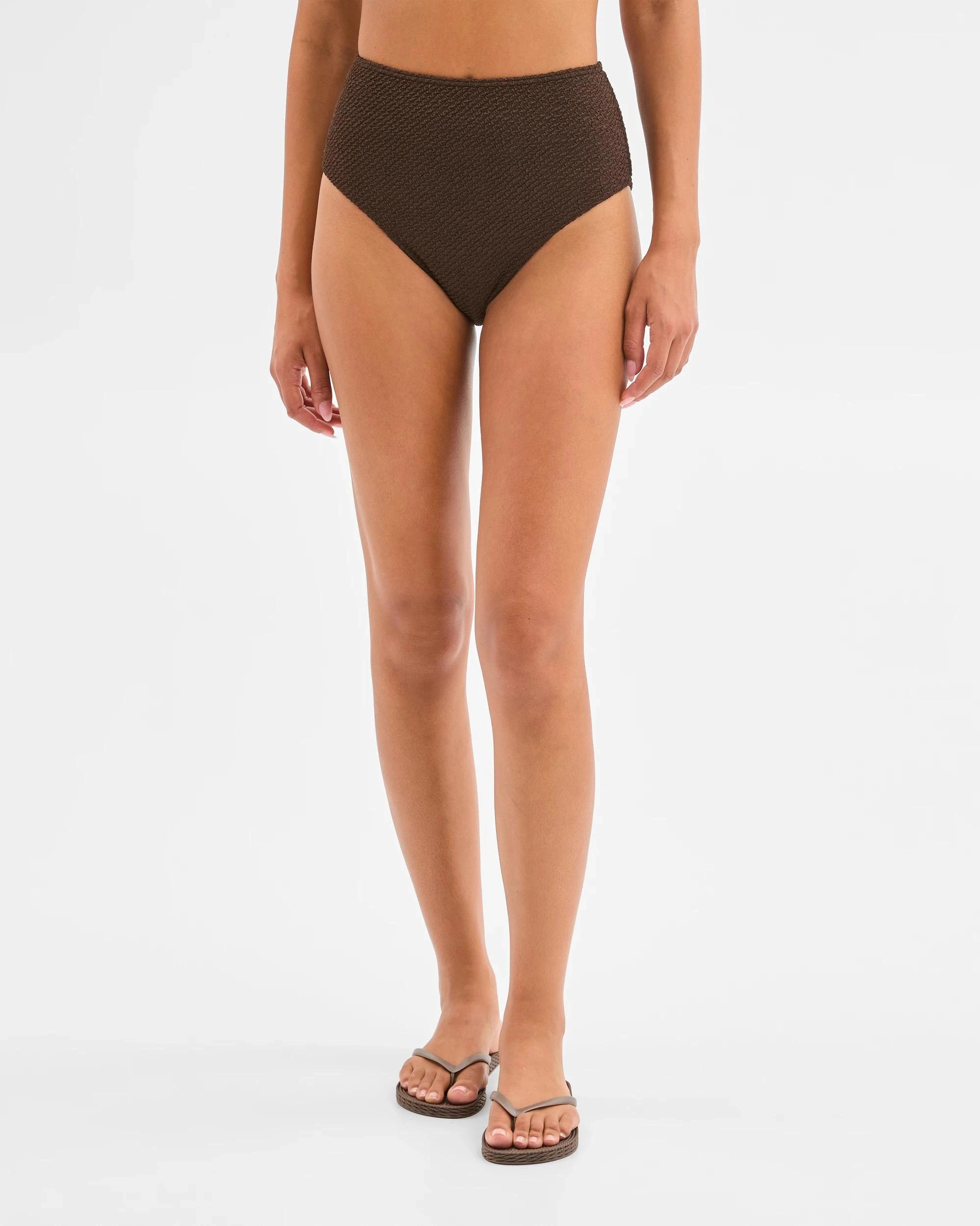 8 Target Woman Resort High Waisted Textured Bikini Bottoms COCOA, 8 of 10
