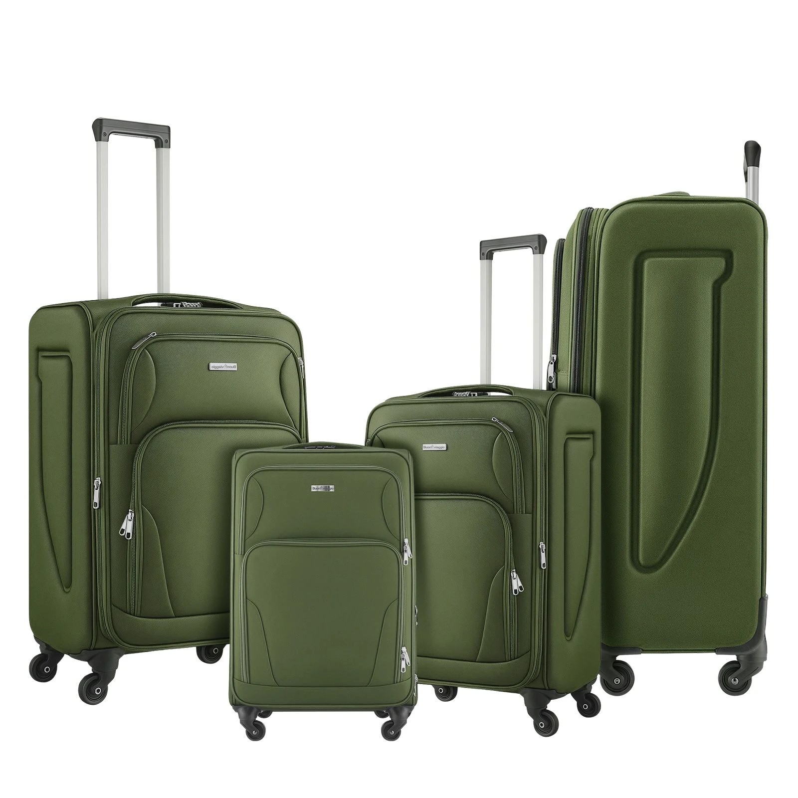 3 Buon Viaggio Soft Sided Expandable Luggage Suitcases Set 4 Piece Carry On Cabin Travelling Bags with TSA Lock, 3 of 6