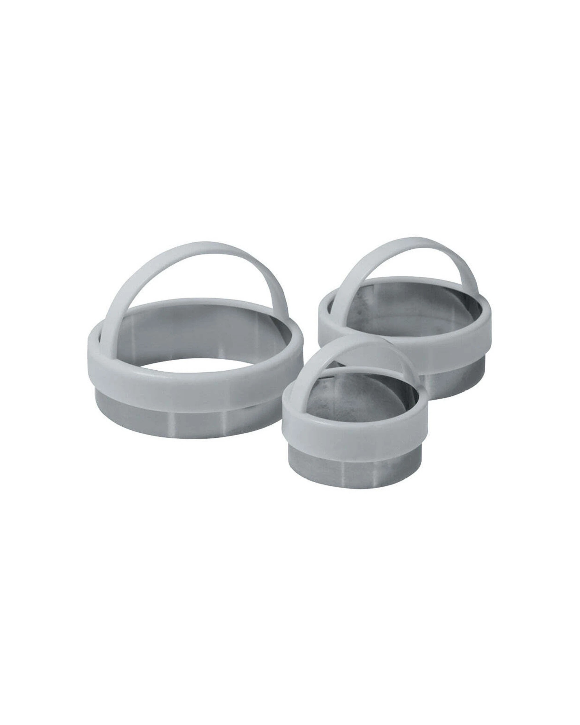 1 Avanti 3pc Straight-edge Cookie Cutter Set 10cm 6cm 4.5cm Stainless Steel - Silver, 1 of 1