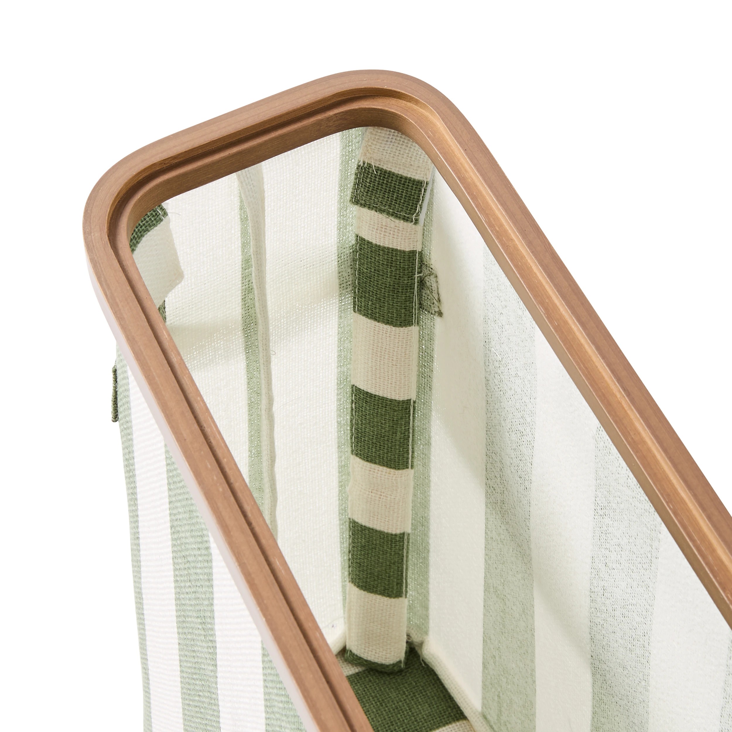 9 Linen Look Stripe Toilet Roll Holder, 9 of 9