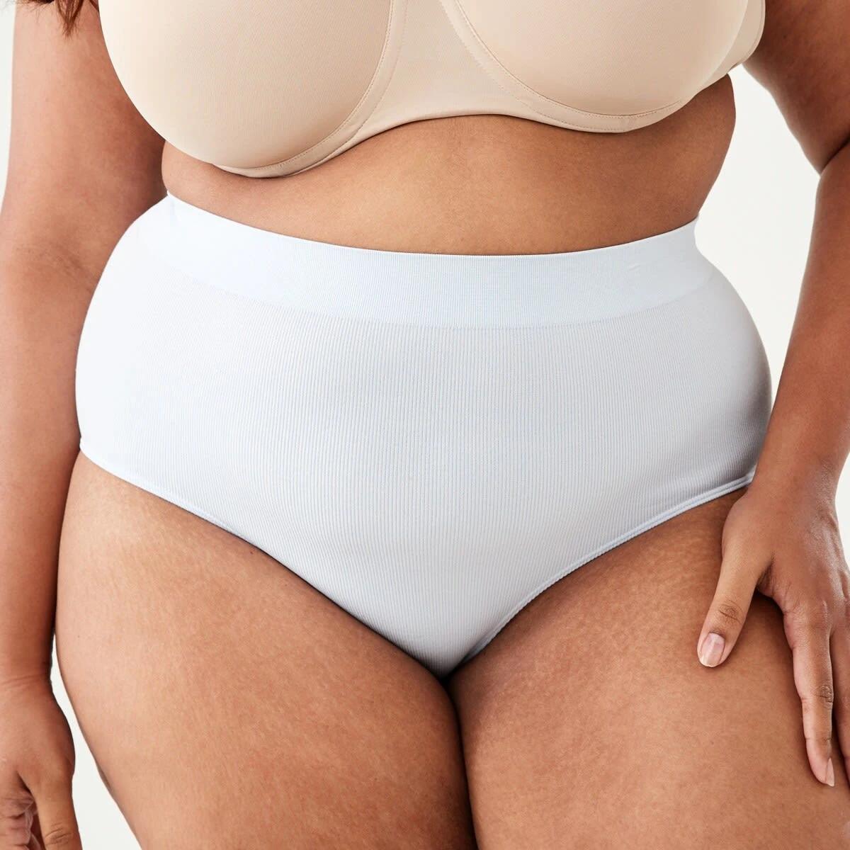 4 3 Pack Curve Rib Seamfree Full Briefs HALOGEN BLUE, BALLERINA, SOFT CLAY, 4 of 8