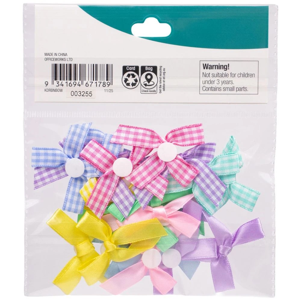 3 Kadink Ribbon Bows Assorted 20 Pack, 3 of 3