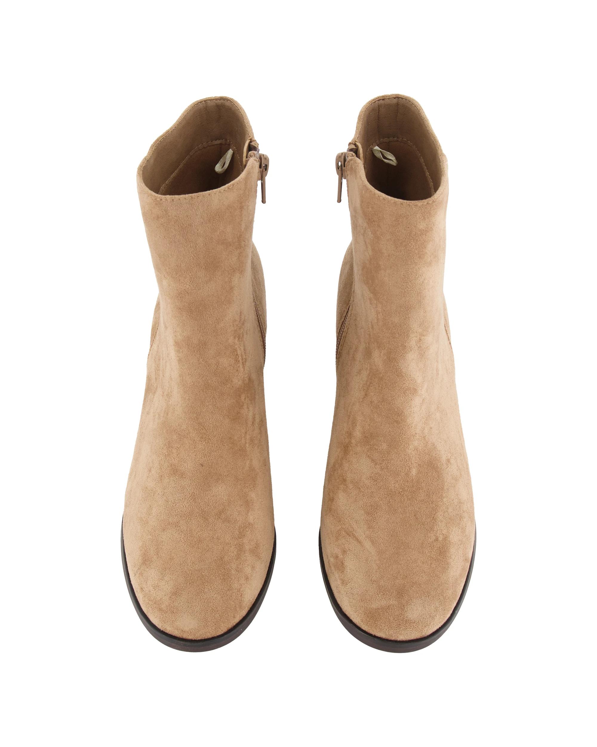 2 Block Heel Ankle Boots Stone, 2 of 4