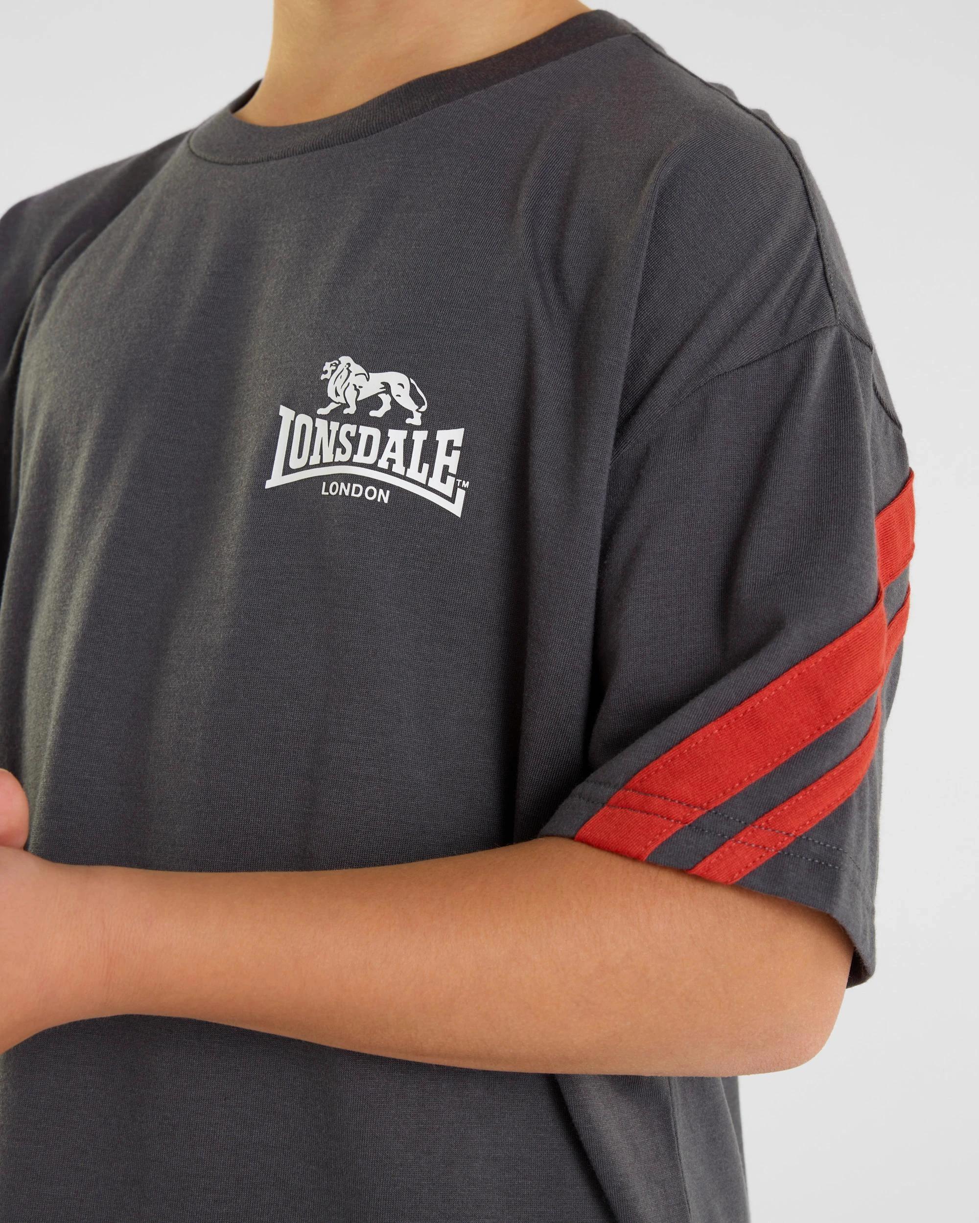 3 Keyline Short Sleeve T-Shirt Bind - Lonsdale London - Gunmetal GUNMETAL, 3 of 3