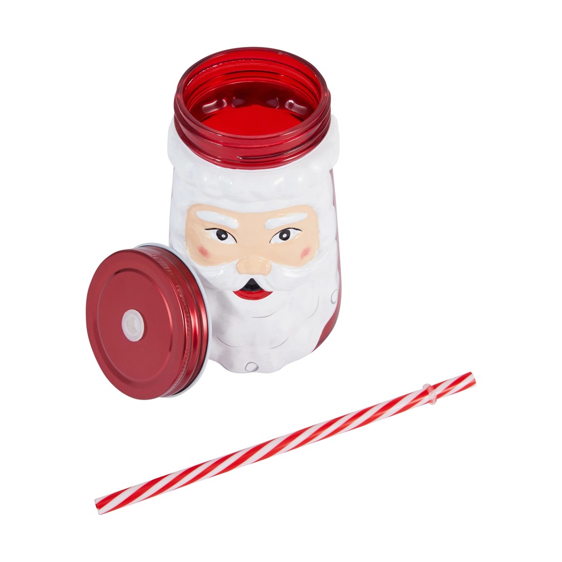 5 Santa Drink Jar & Straw, 5 of 7