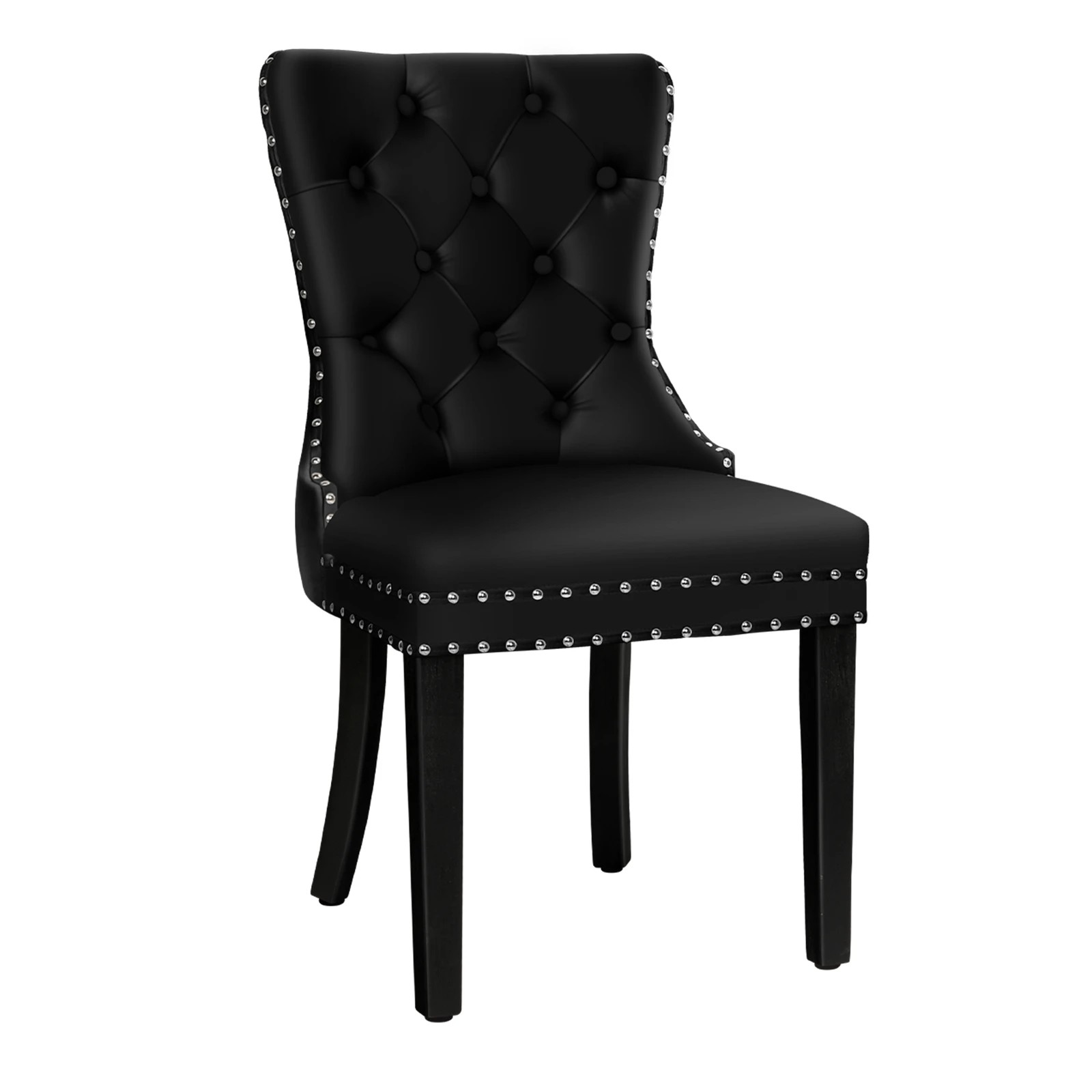 4 Alfordson 2x Dining Chairs Kitchen Lounge - Black, 4 of 4