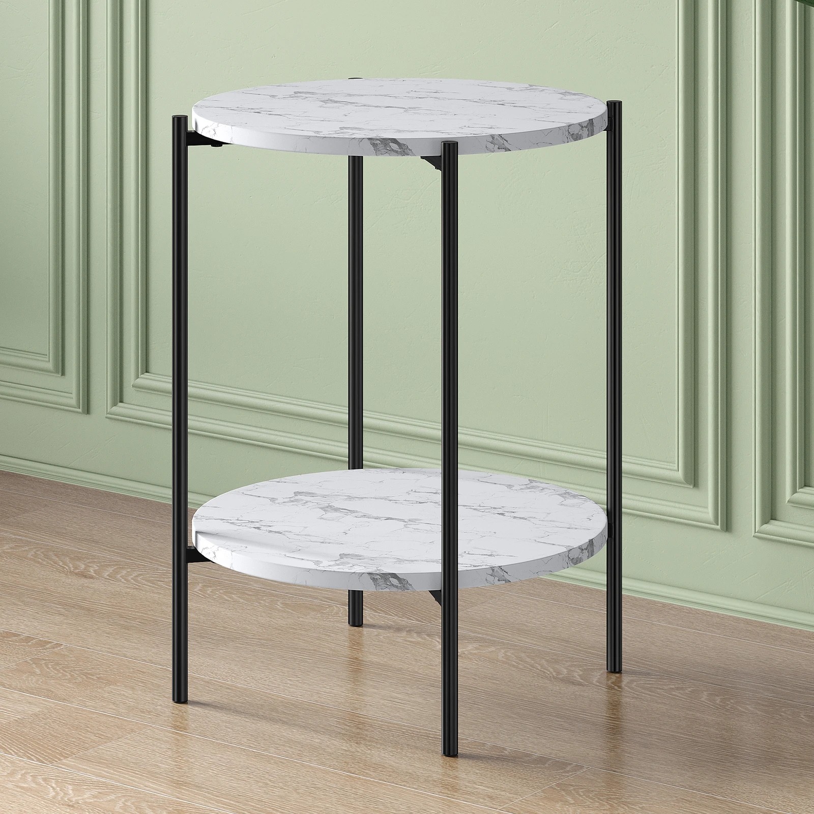 9 Alfordson Side Table Bedside Table Sofa End Nightstand - Black, 9 of 10