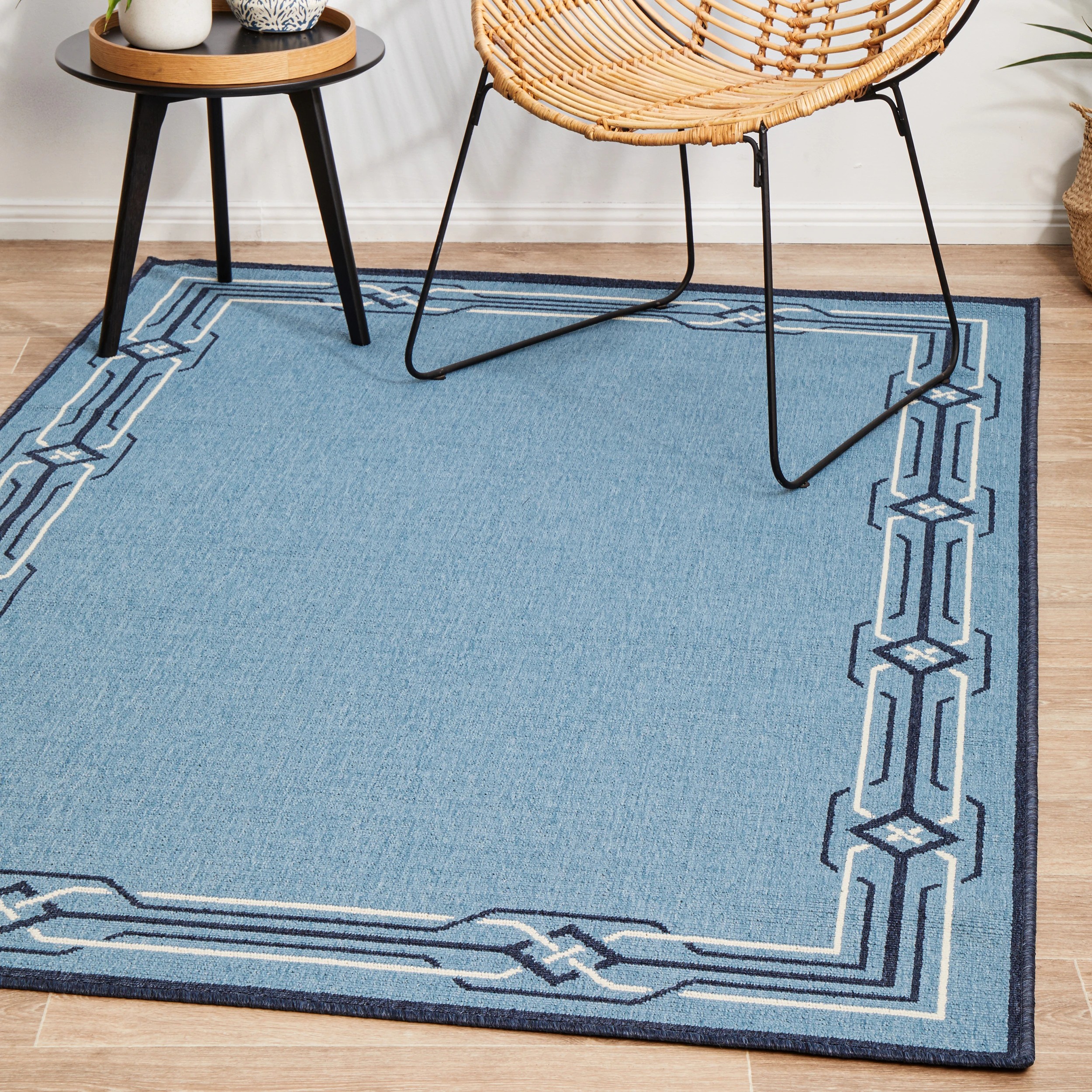 1 Common Ground Rugs Coastline 6666 280x190cm - Large Outdoor Rug - Blue, 1 of 8
