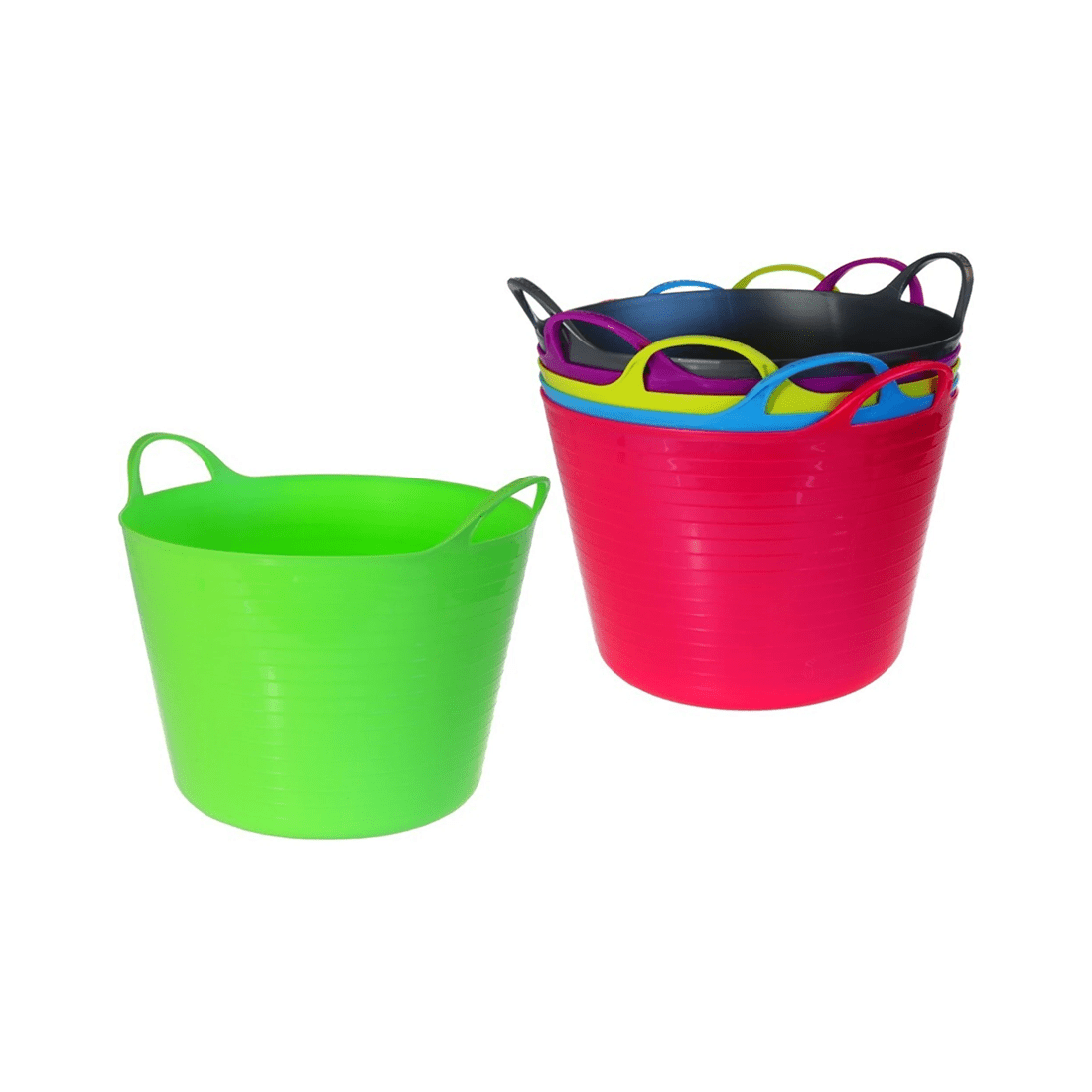 3 Boxsweden 3PK Boxsweden Flexible Tub 16L 8 Asstd - Plastic Buckets With Handles
 - multi, 3 of 6