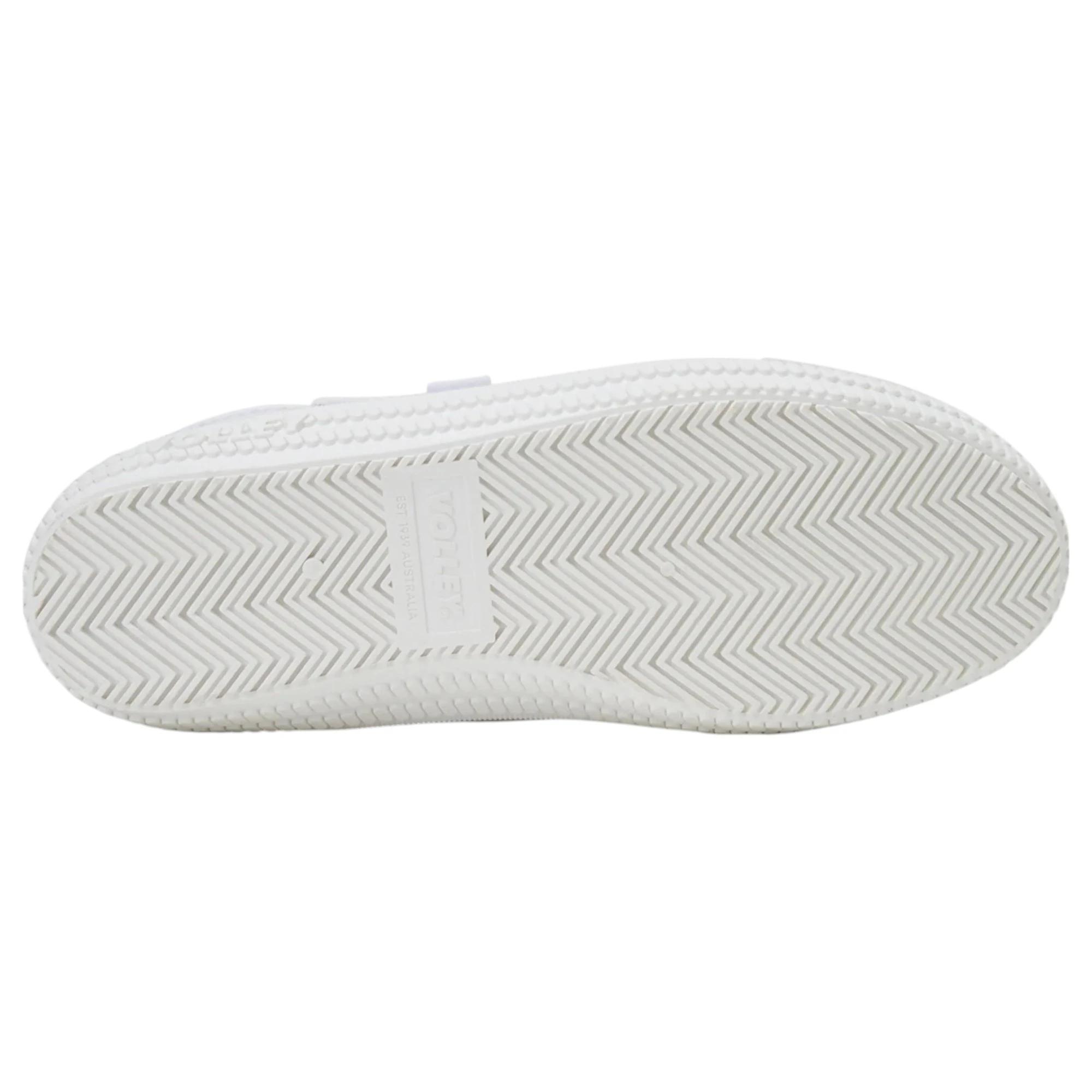 6 Volley Unisex Heritage Low Mens Womens Casual Shoes White/White WHITE/WHITE, 6 of 6