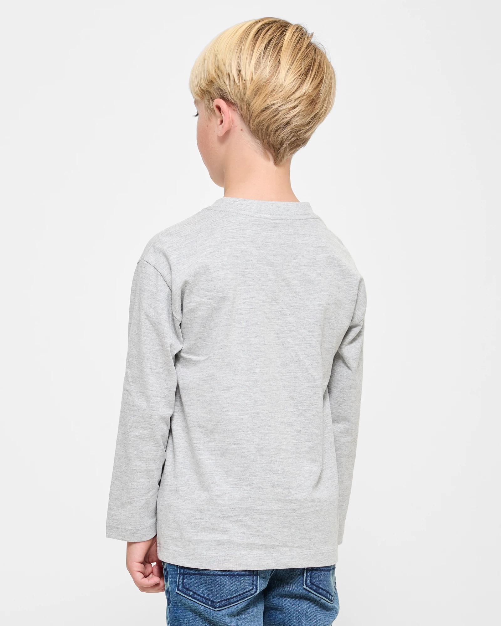 3 Target Australian Cotton Long Sleeve Heavyweight Top 2 Pack GREY MARLE, 3 of 5