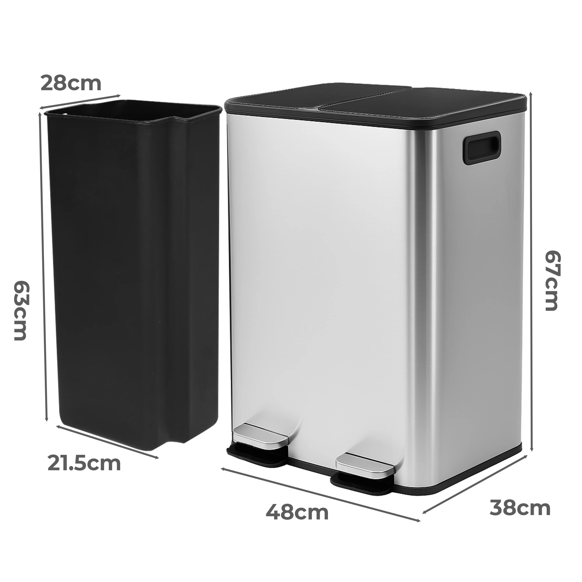 3 Toque 60L Pedal Bin, 3 of 9