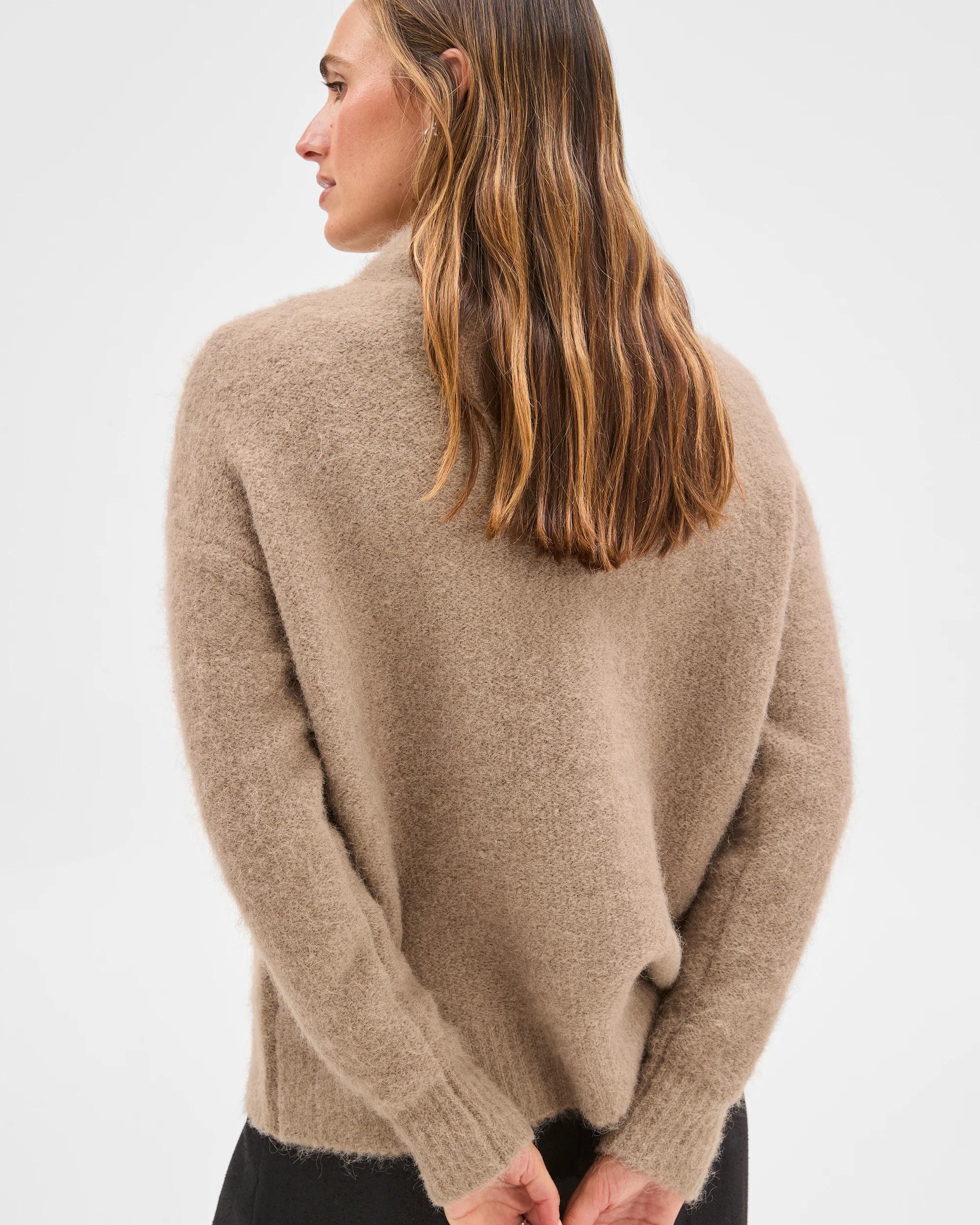 6 Preview Plush Boat Neck Jumper MOON GREY, 6 of 6