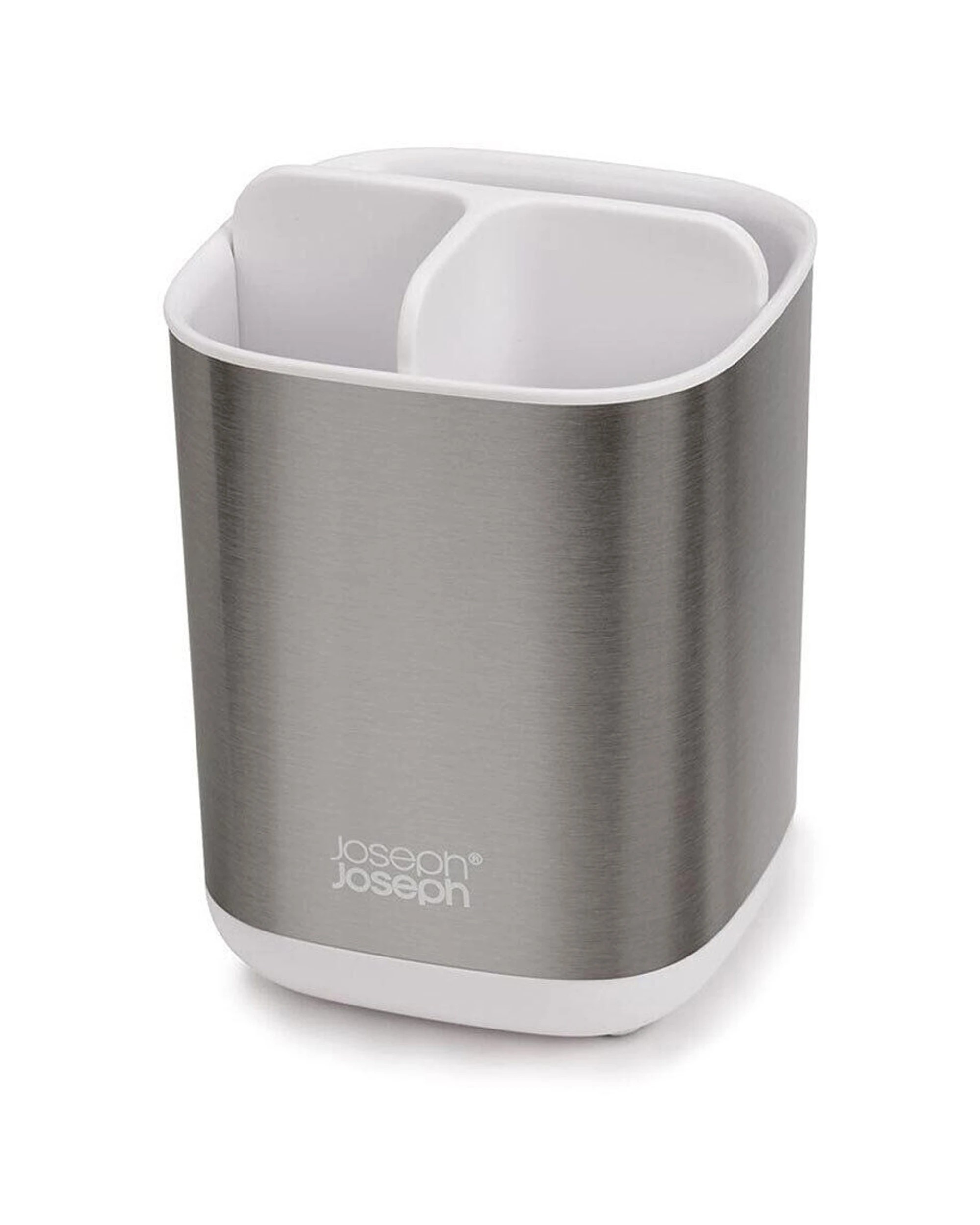 2 Joseph Joseph EasyStore Steel Toothbrush Caddy Twin Pack Ventilated Non-Slip 2PK - White, 2 of 8