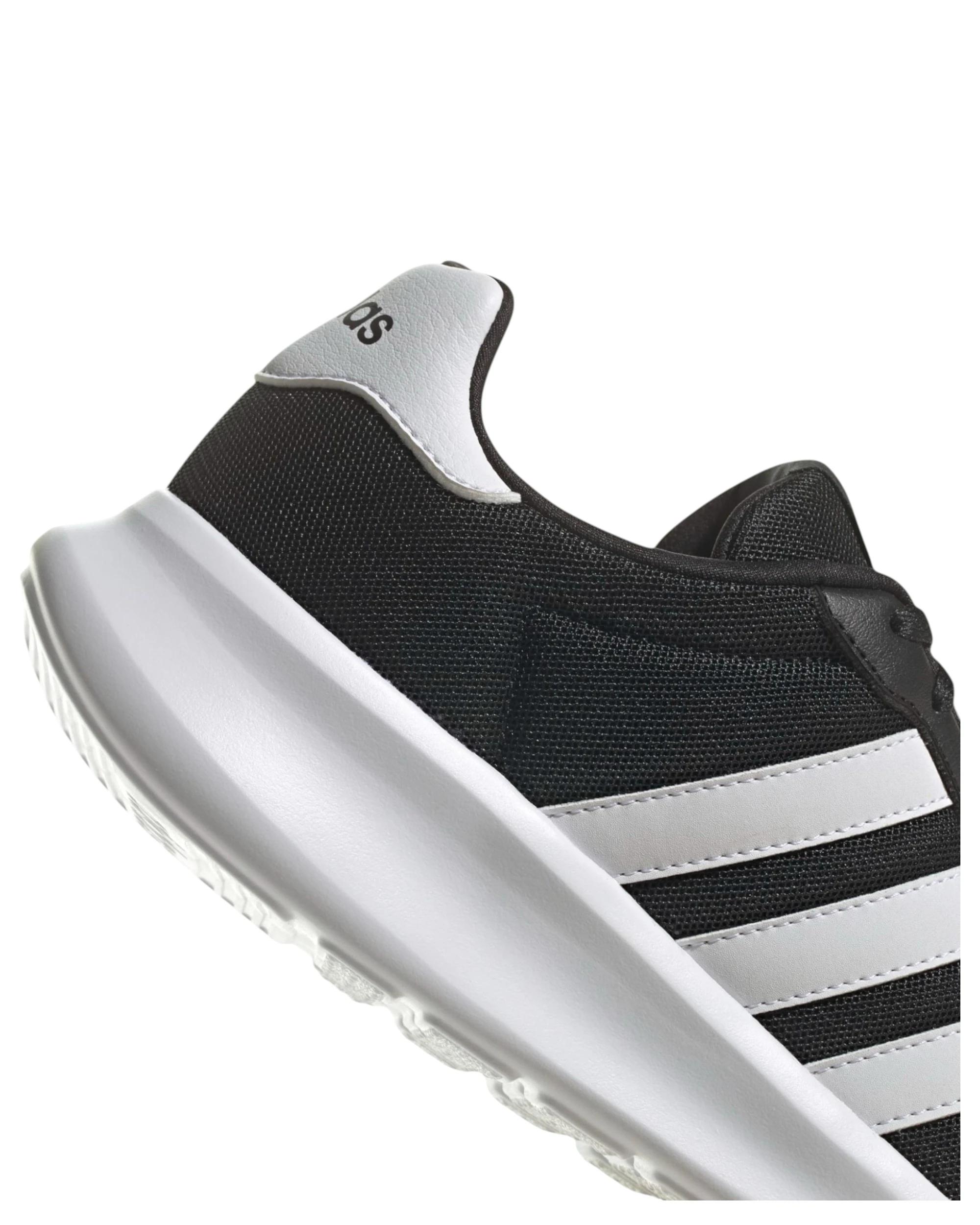 4 Adidas Mens Lite Racer 3.0 Black/ White Athletic Running Shoes BLACK/WHITE, 4 of 8