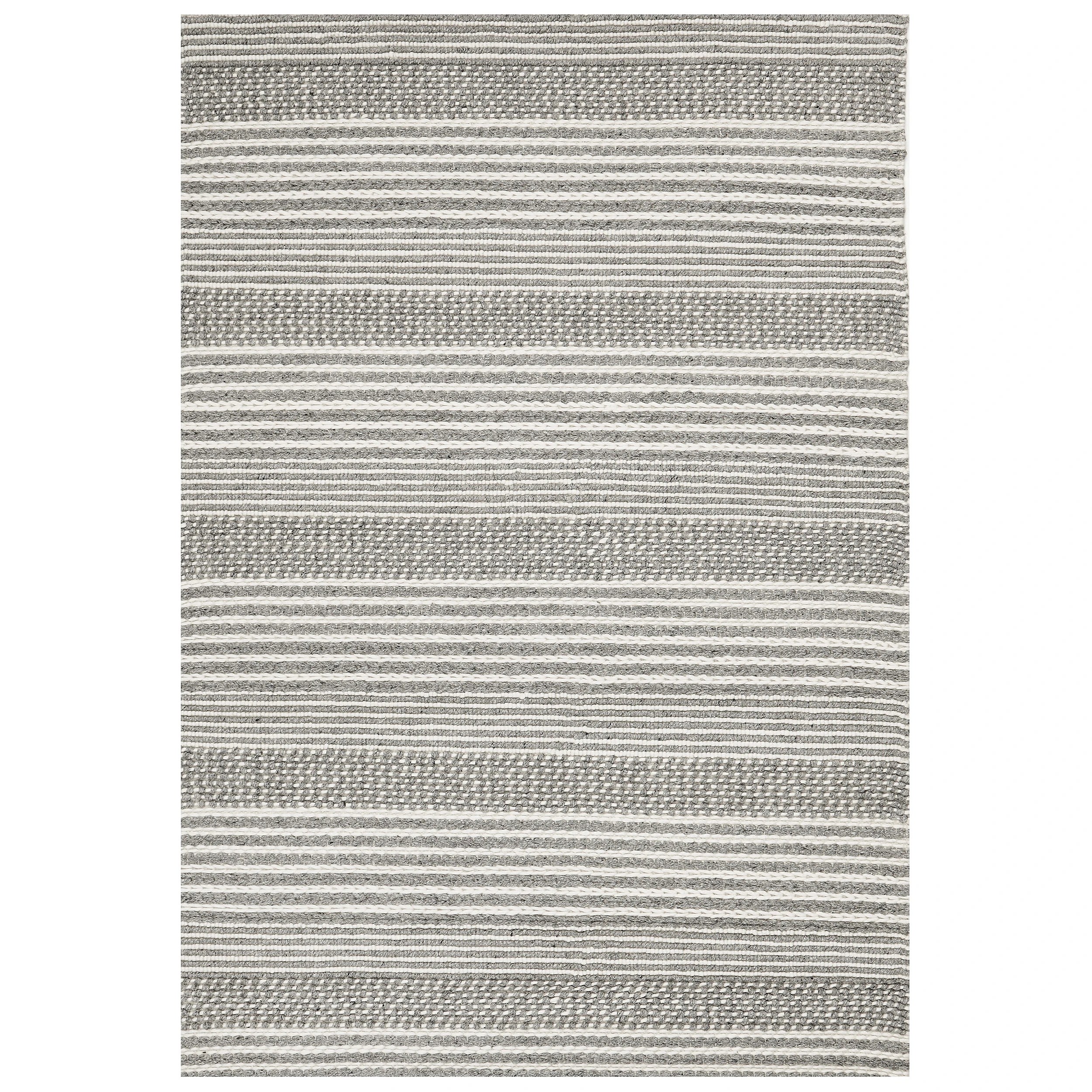 2 Common Ground Rugs Nordica 313 320x230cm - Extra Large Plain & Textured Rug - Silver, 2 of 7
