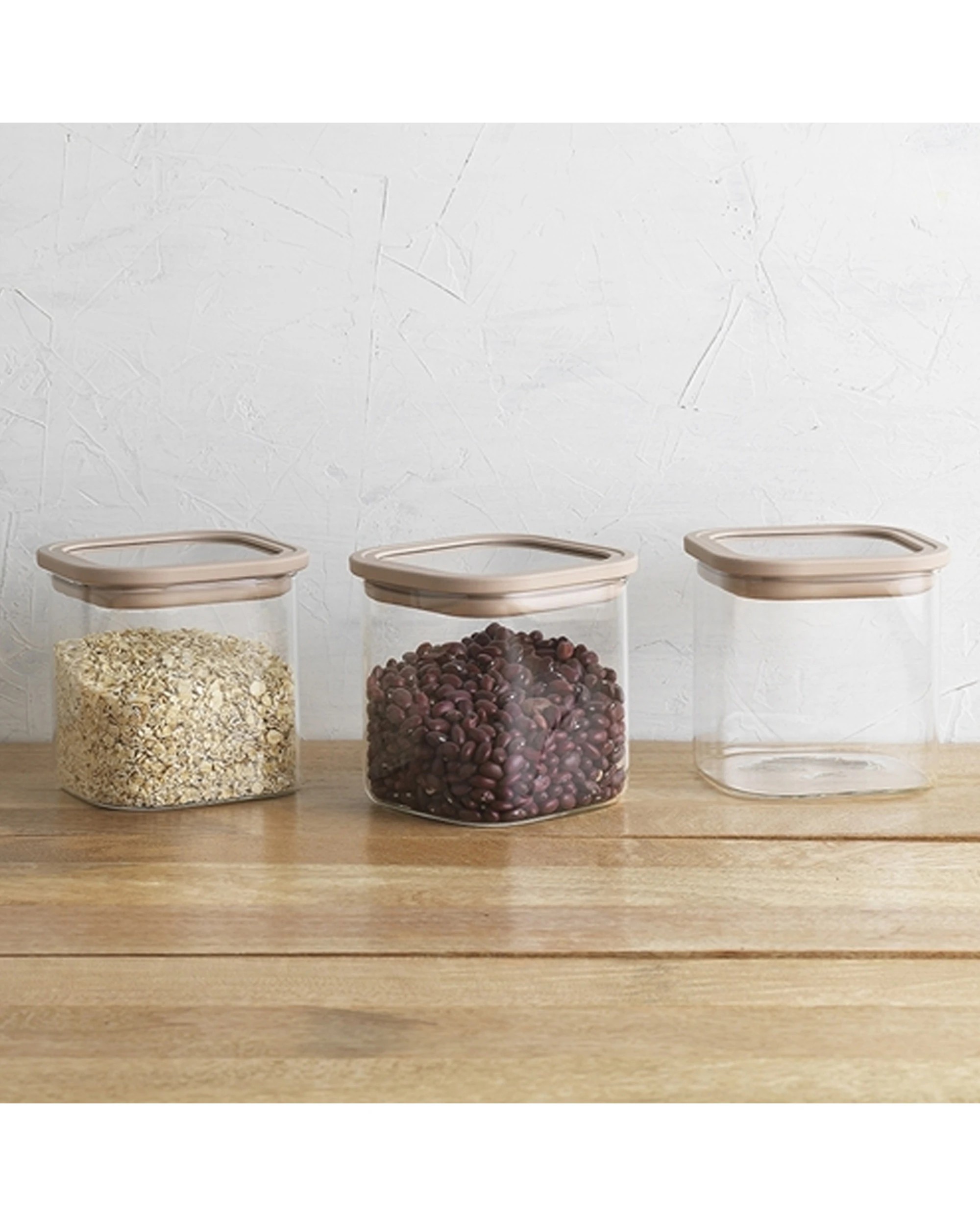 3 Ecology 3pc Store Square Canister with Lid Set - Clear, 3 of 3