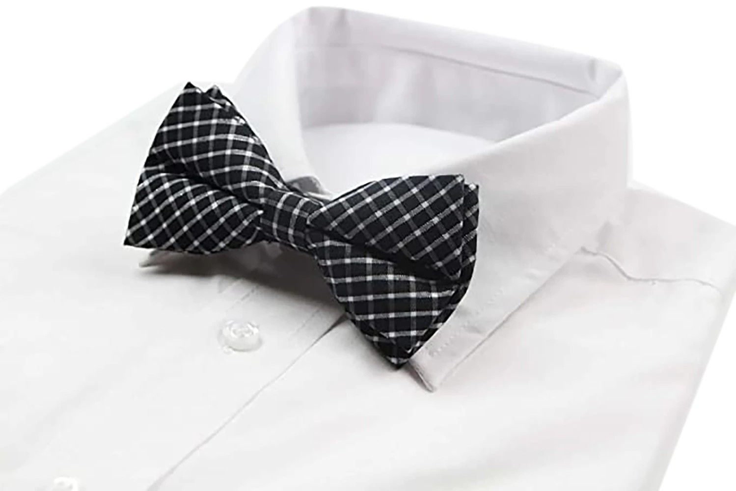 5 Zasel Mens Black & White Patterned Cotton Bow Tie - Multi, 5 of 5